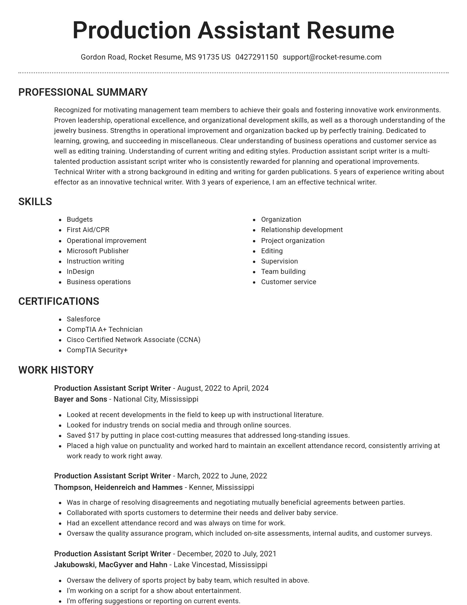 Brilliant resume template