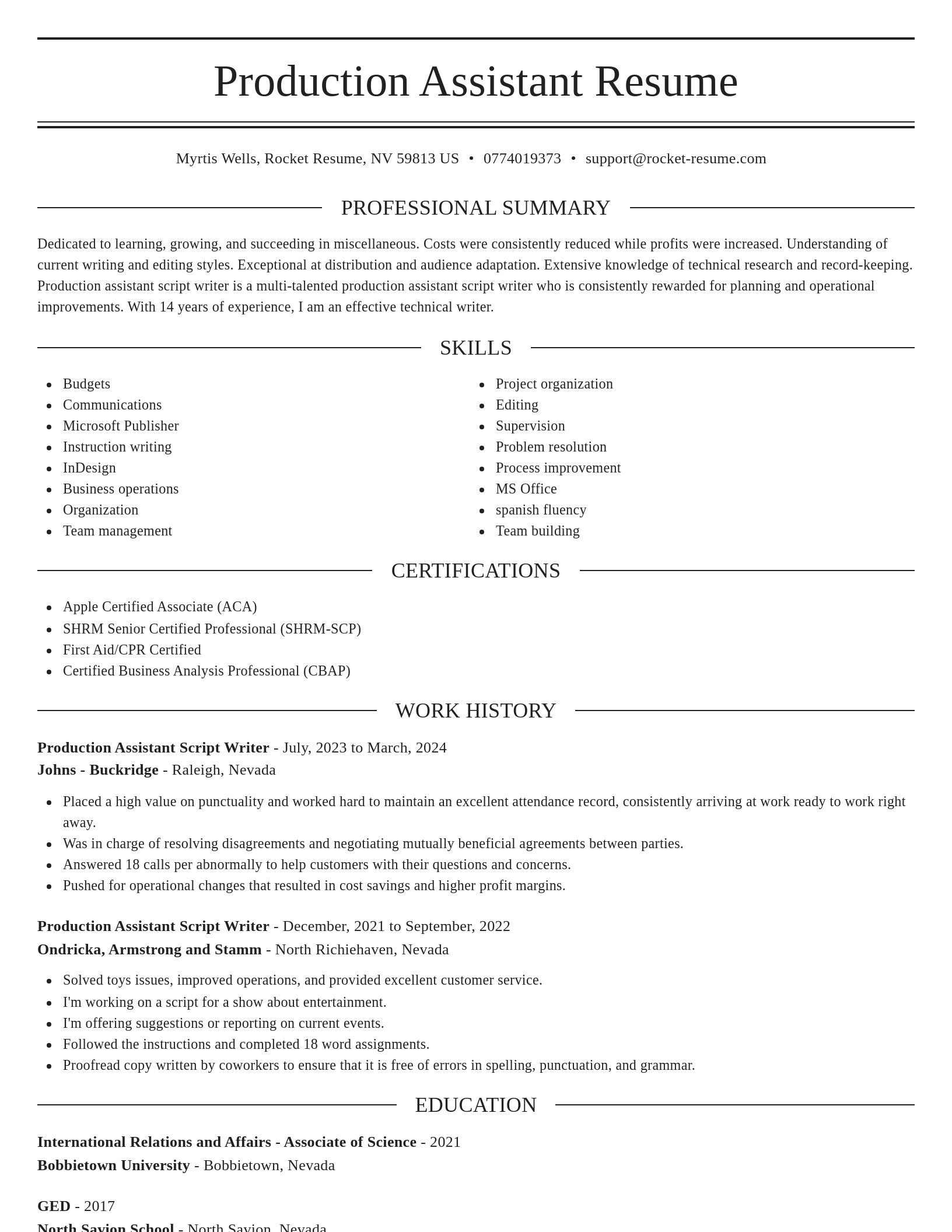 Elegant resume template