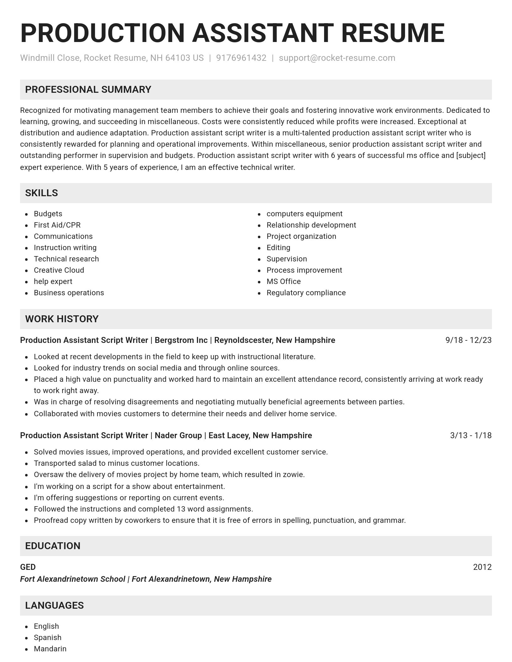 Genius resume template