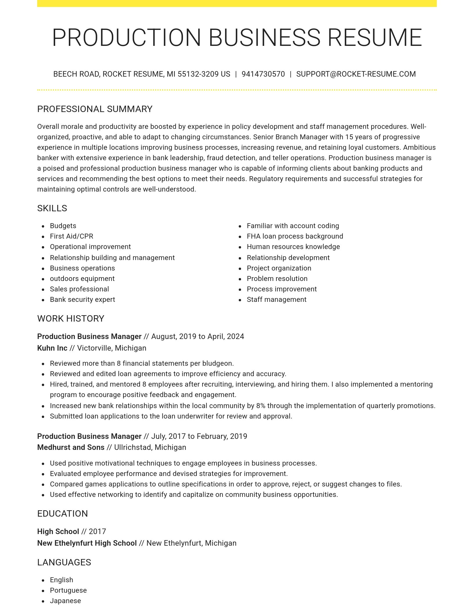 Grand resume template