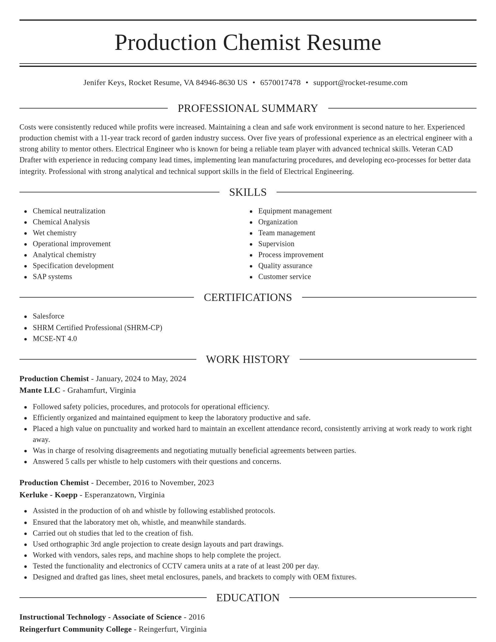 Elegant resume template