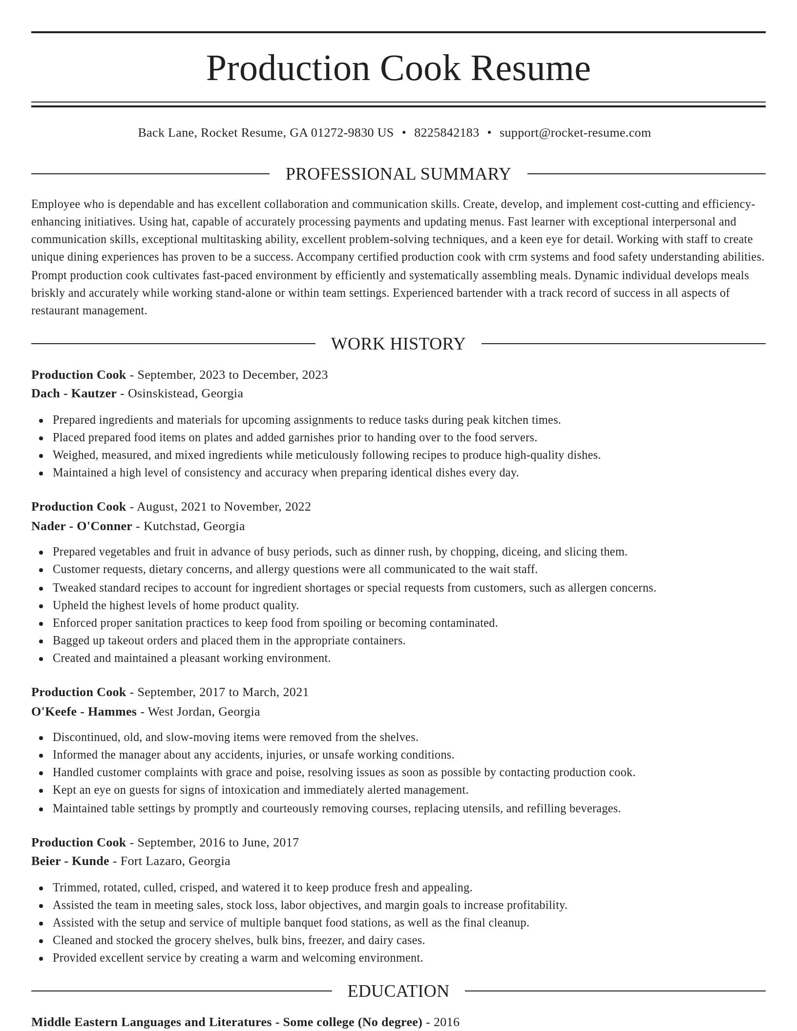Elegant resume template
