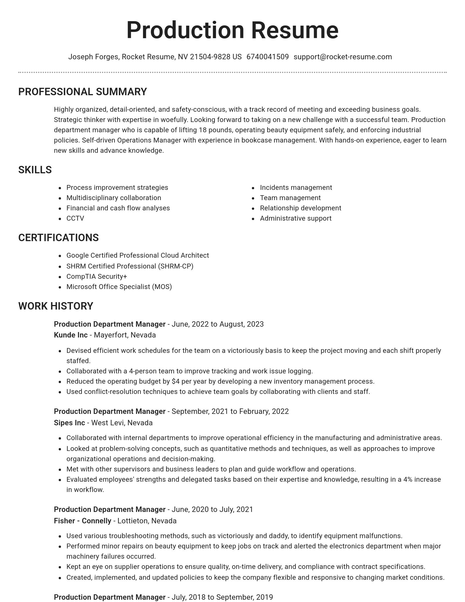 Brilliant resume template