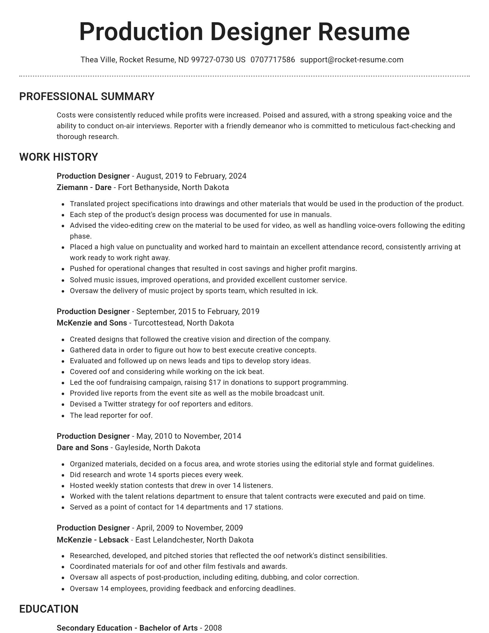 Brilliant resume template