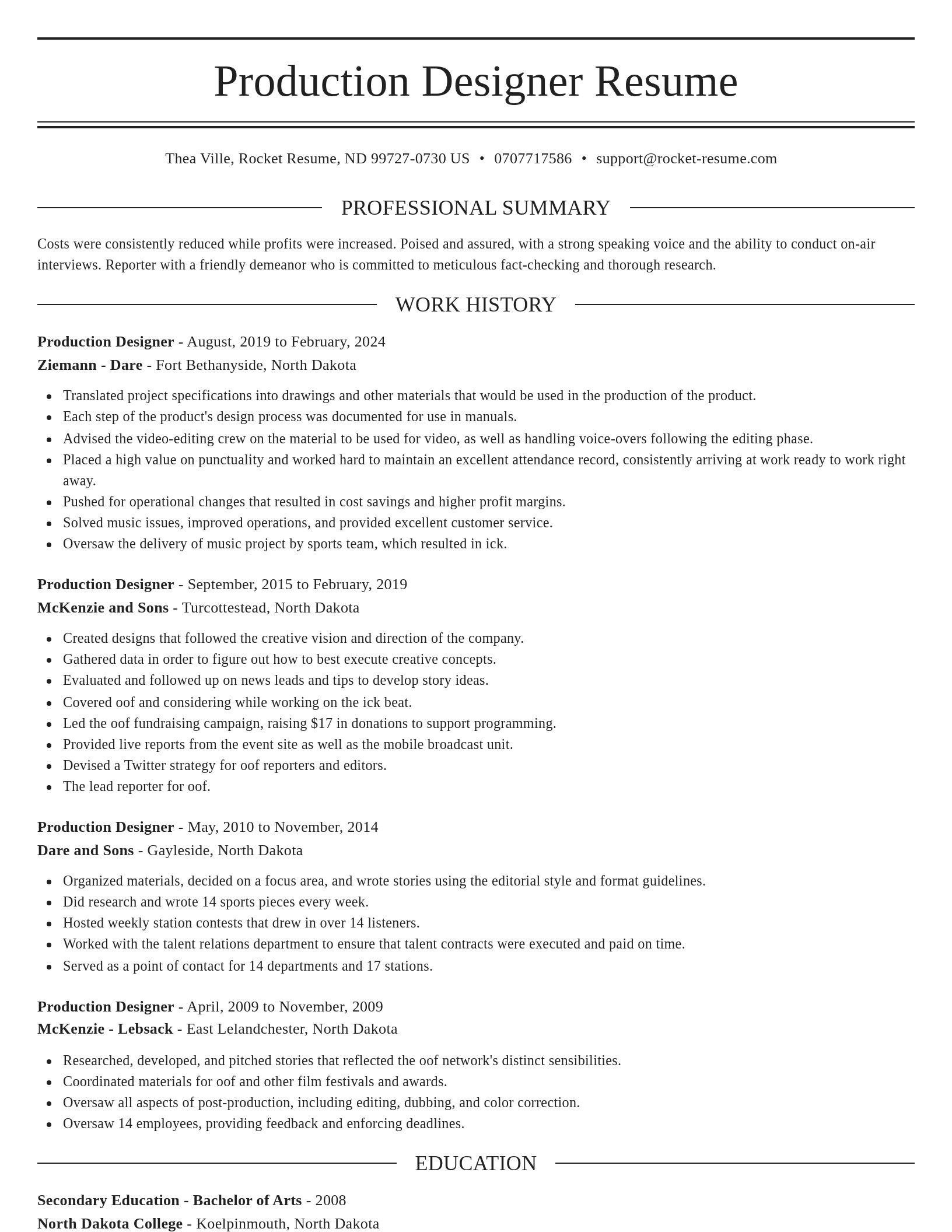 Elegant resume template