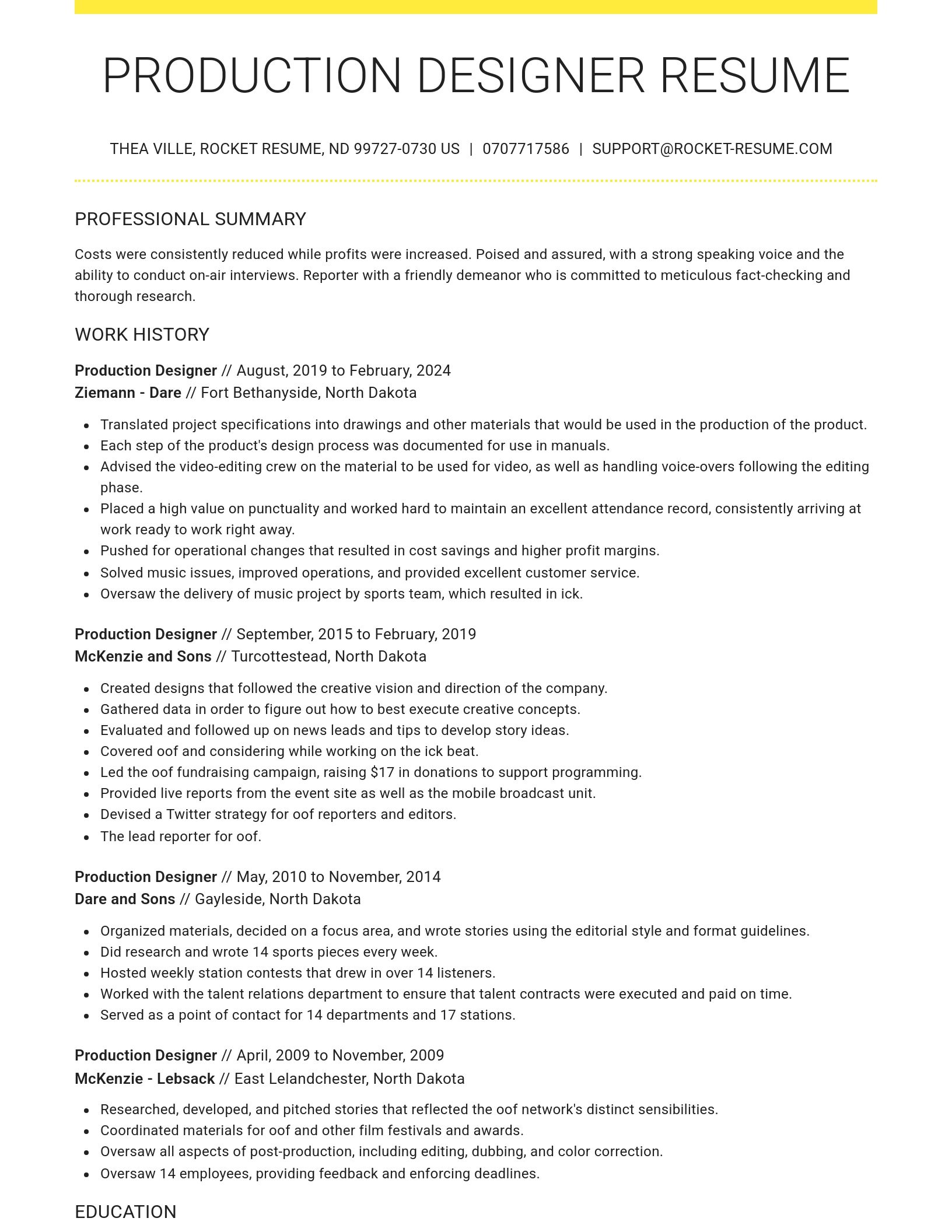 Grand resume template