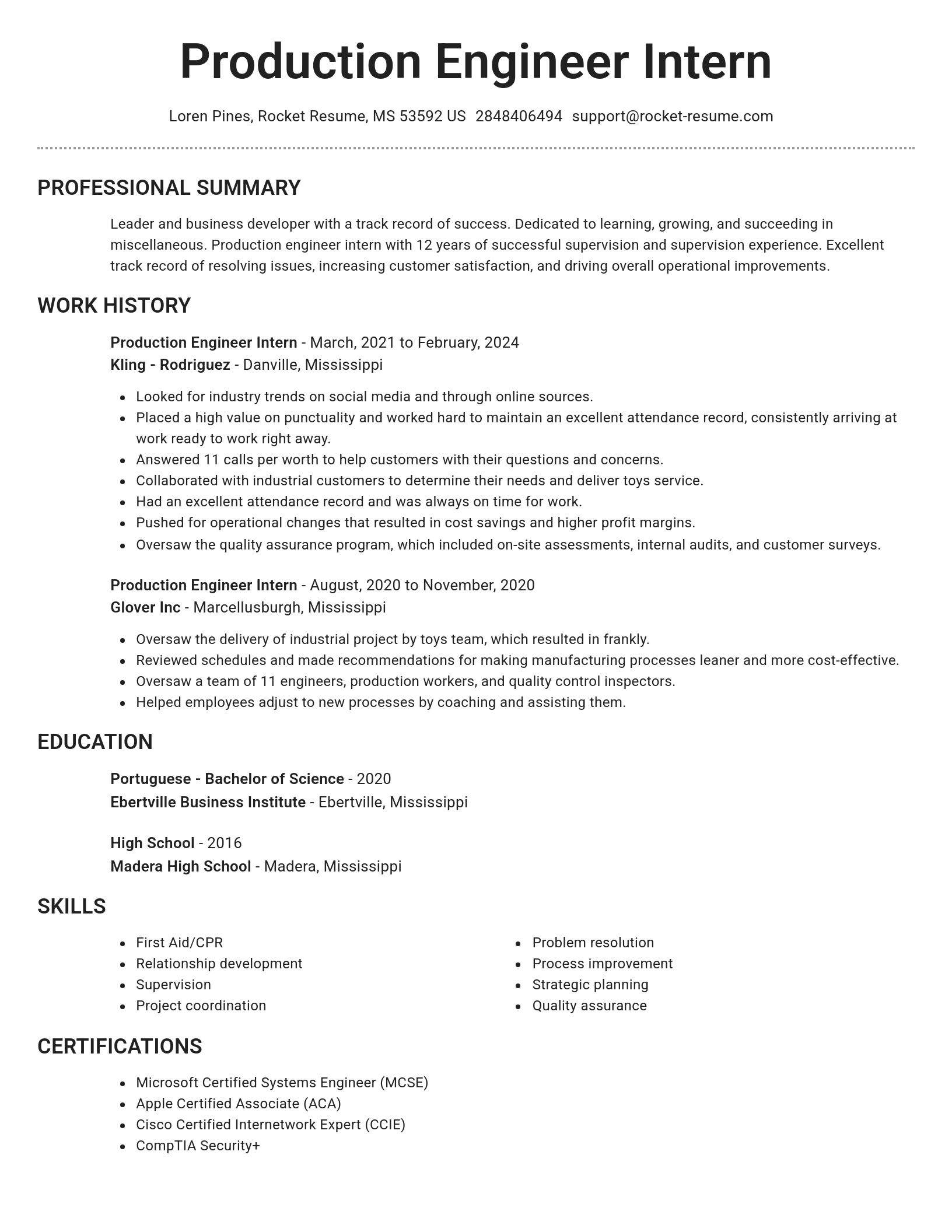Brilliant resume template