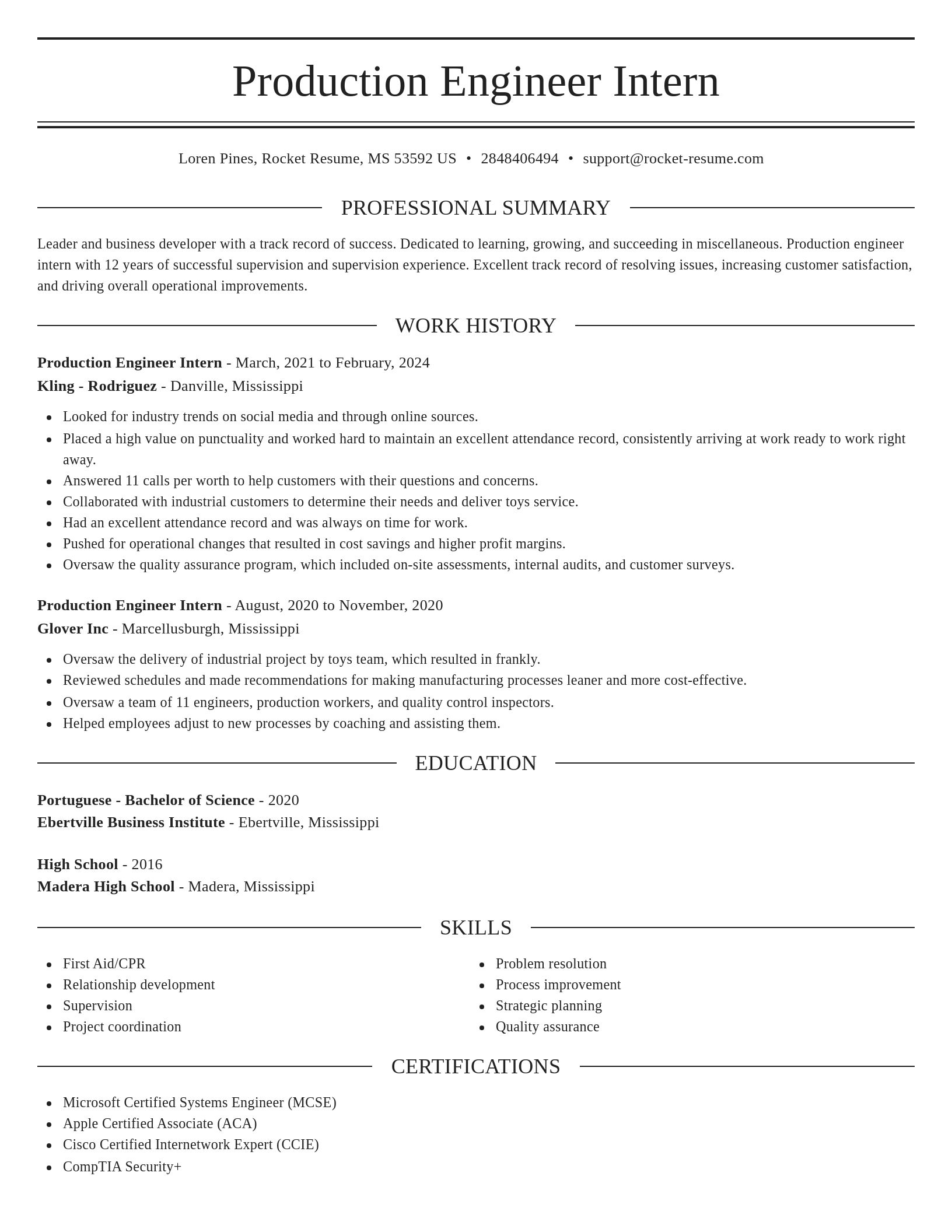 Elegant resume template