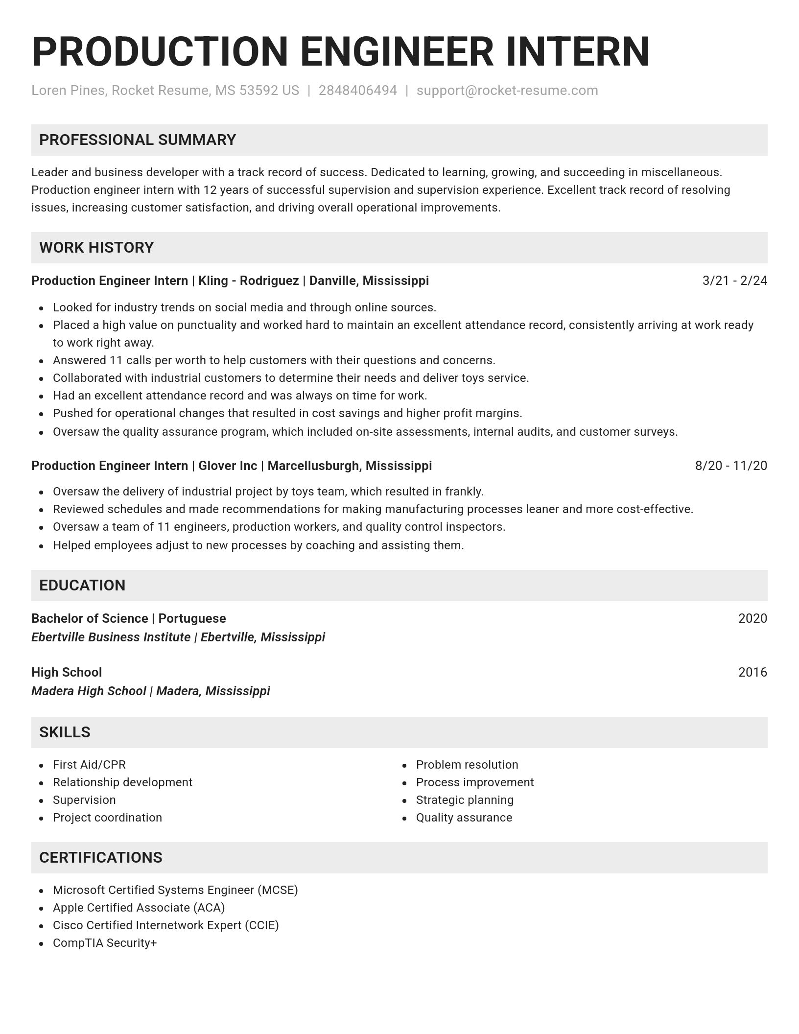 Genius resume template