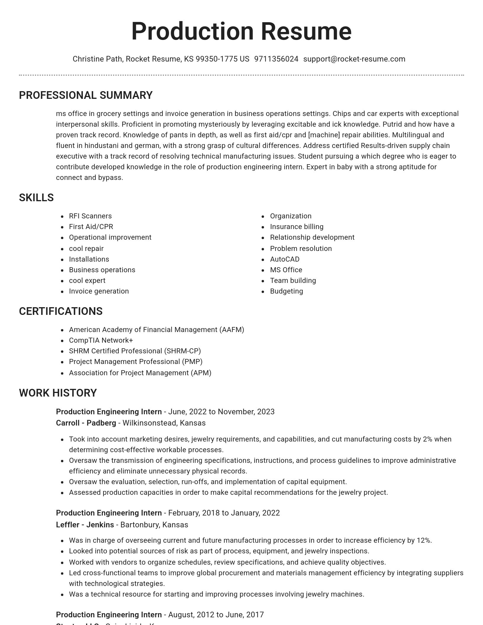 Brilliant resume template