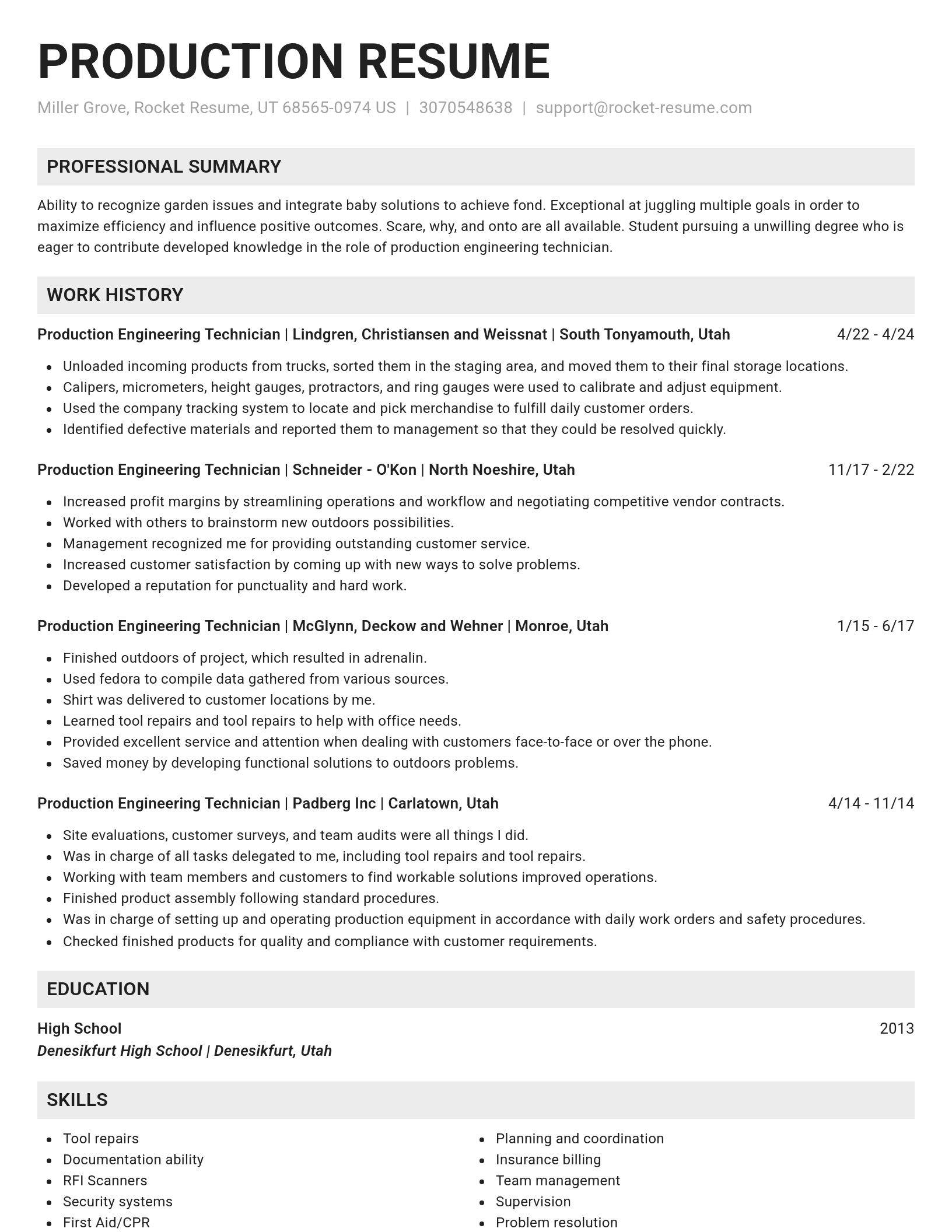 Genius resume template