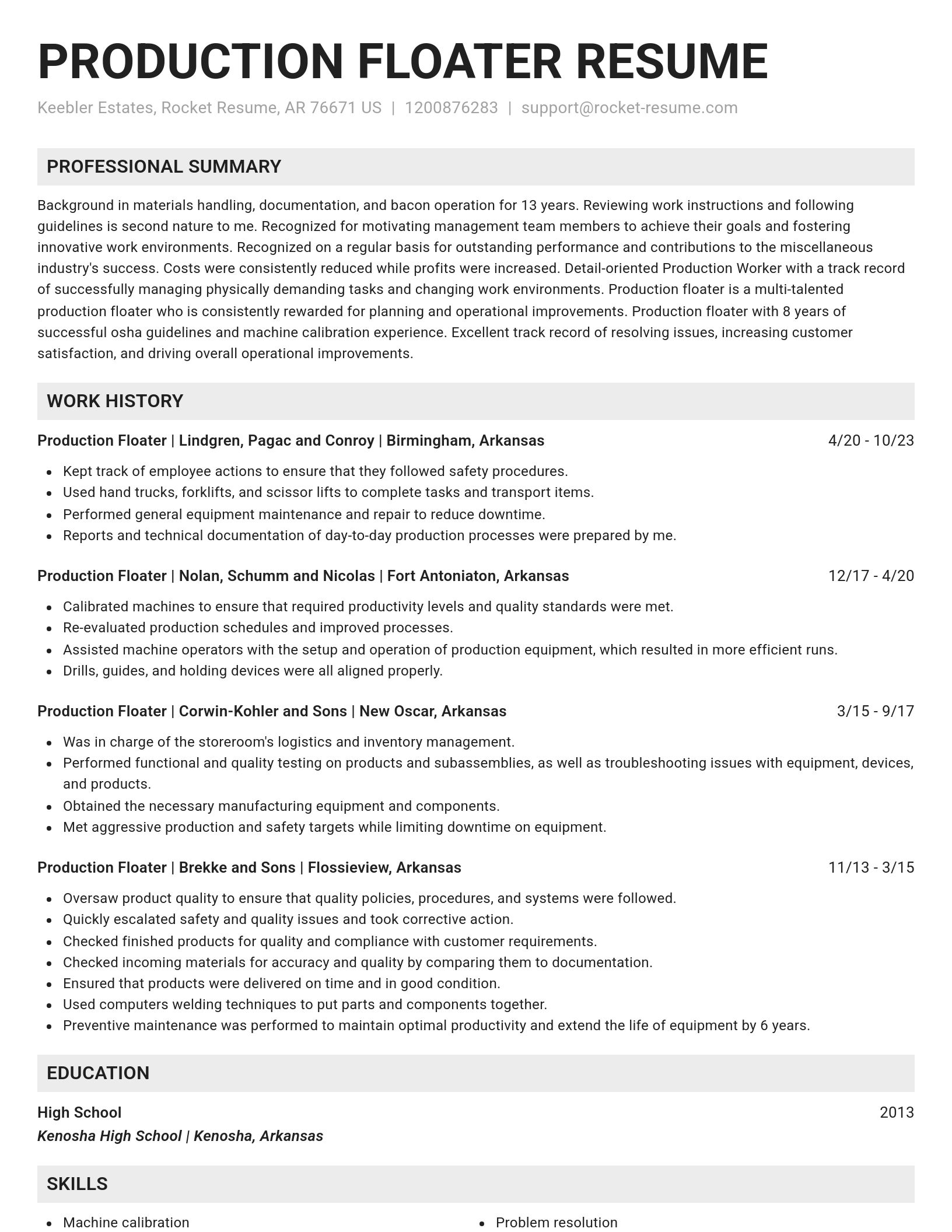 Genius resume template