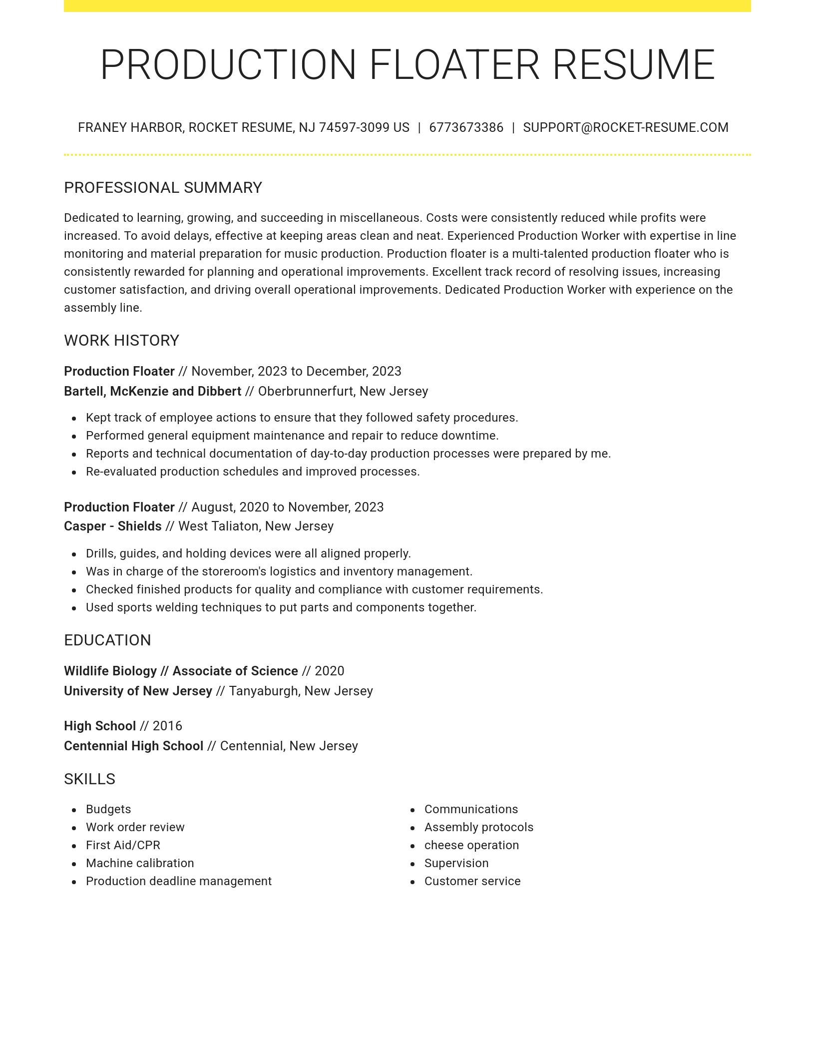 Grand resume template