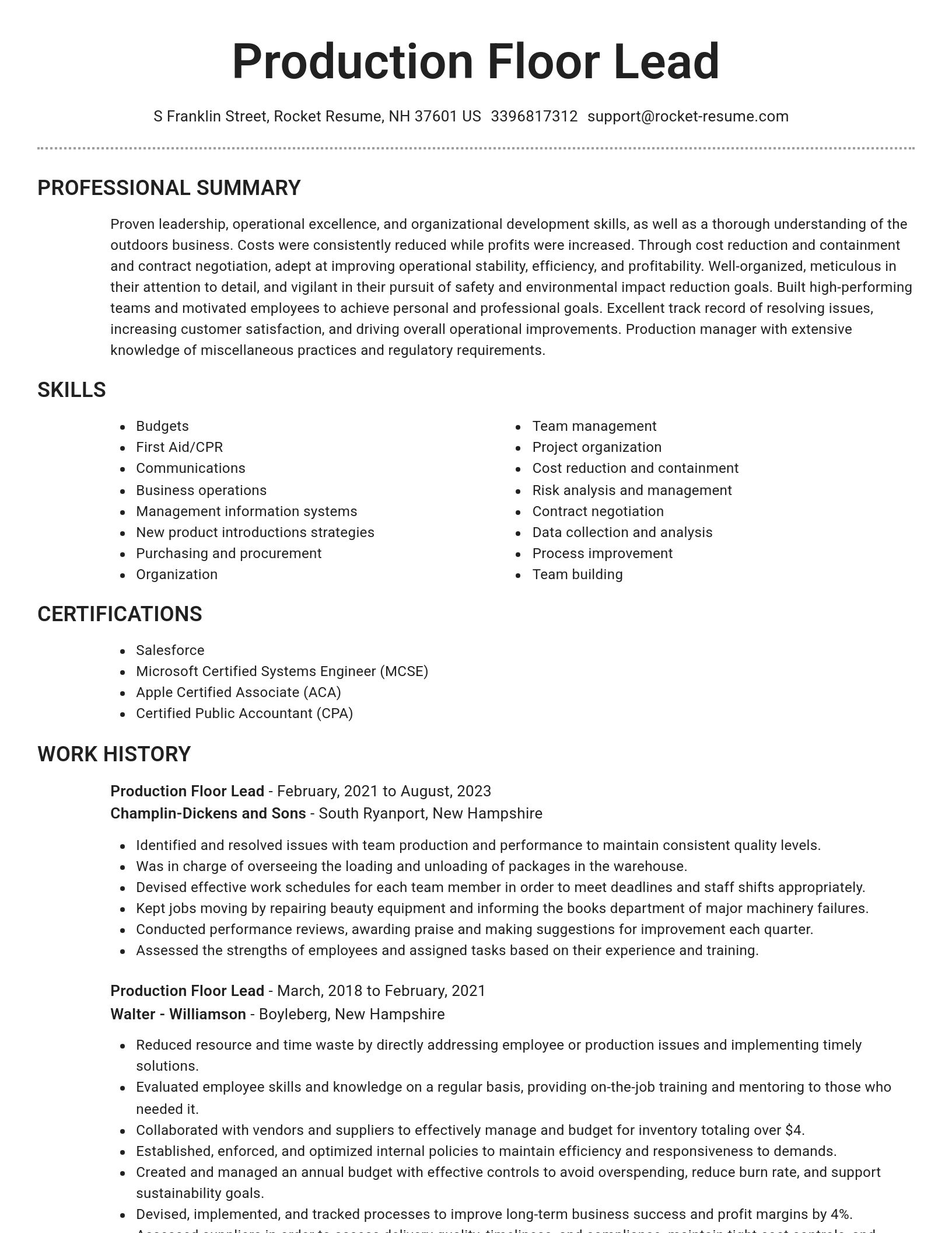 Brilliant resume template