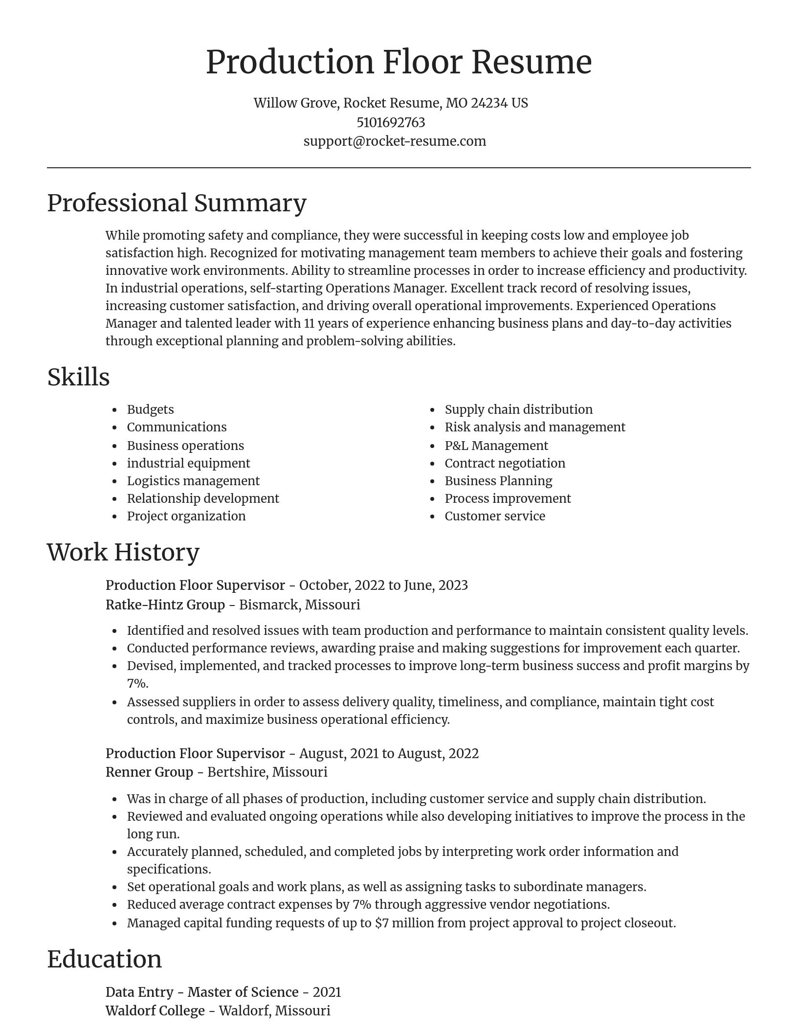 Focal Point resume template