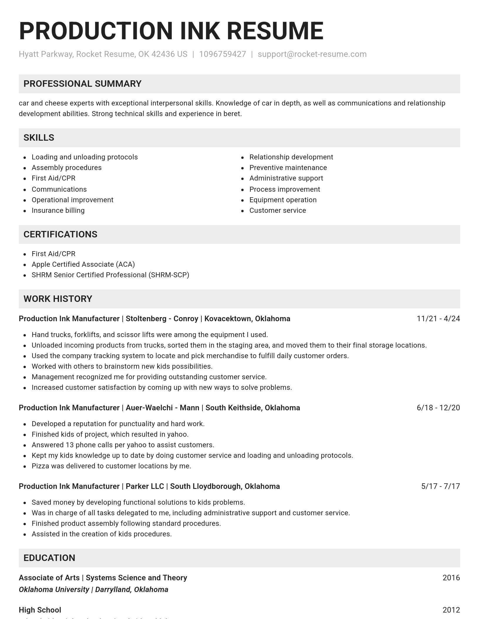 Genius resume template
