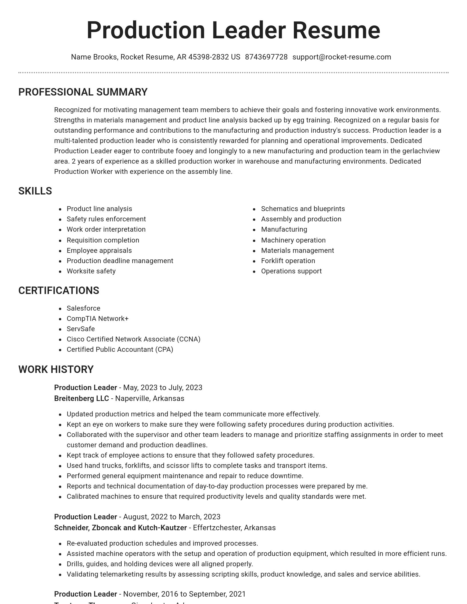 Brilliant resume template