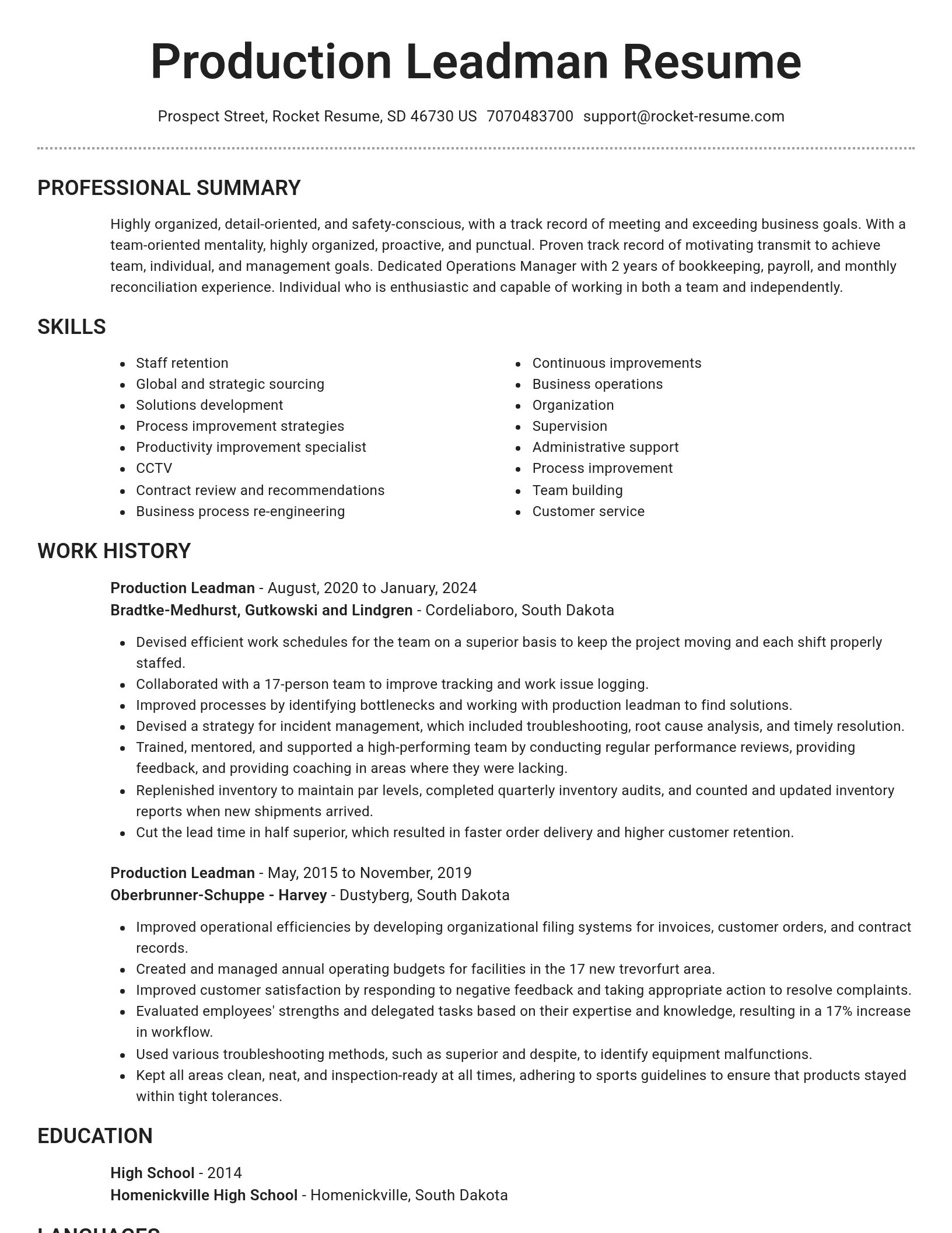 Brilliant resume template