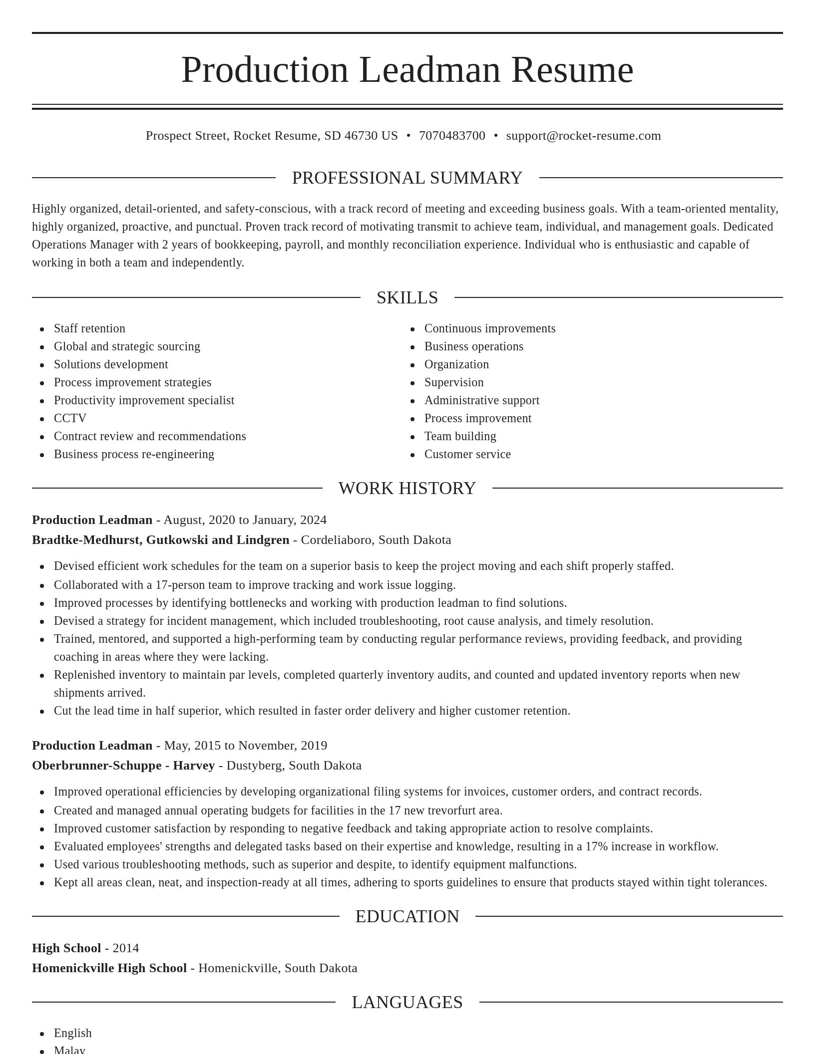 Elegant resume template