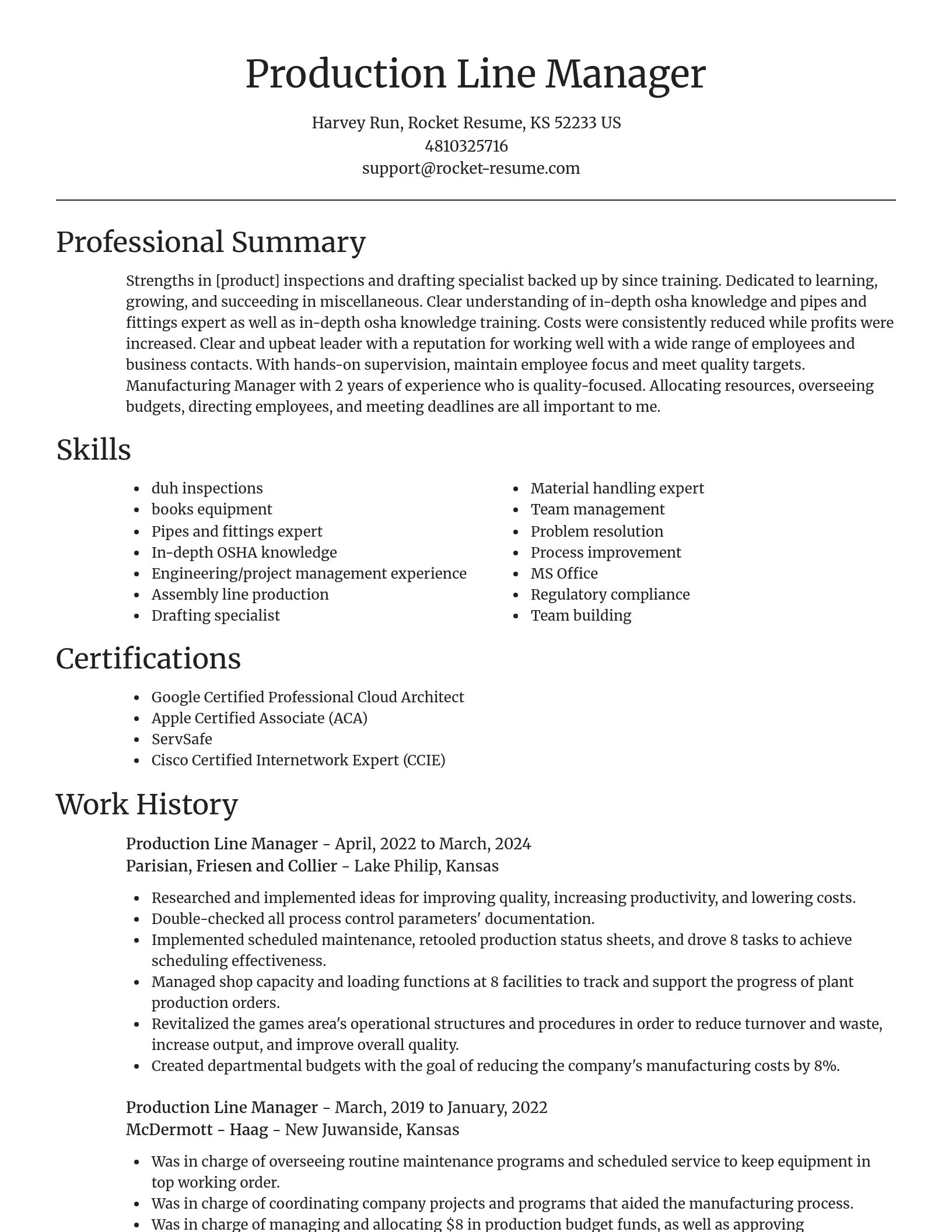 Focal Point resume template