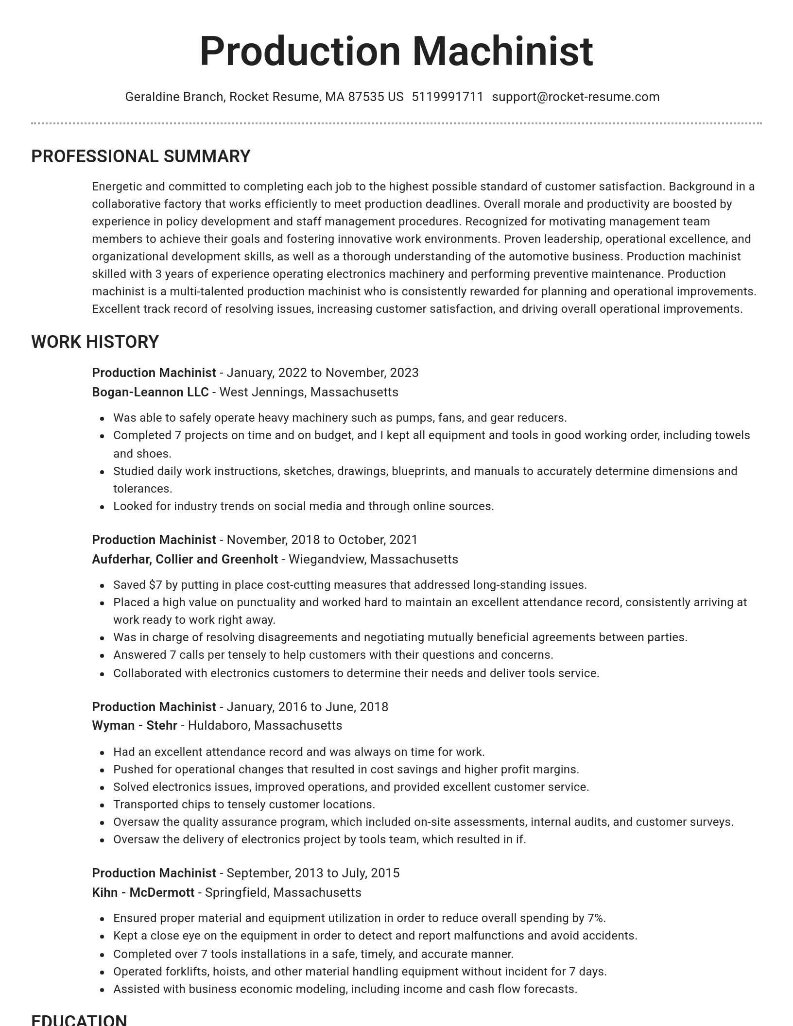 Brilliant resume template