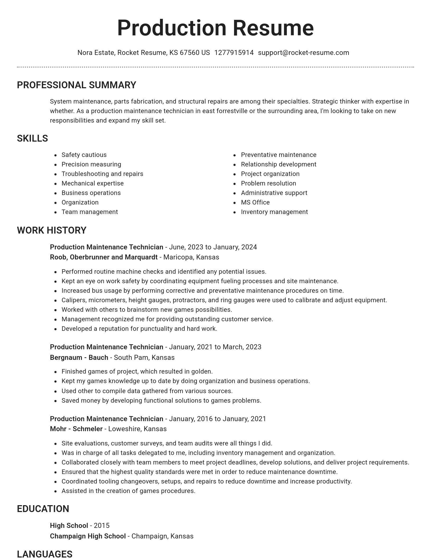 Brilliant resume template