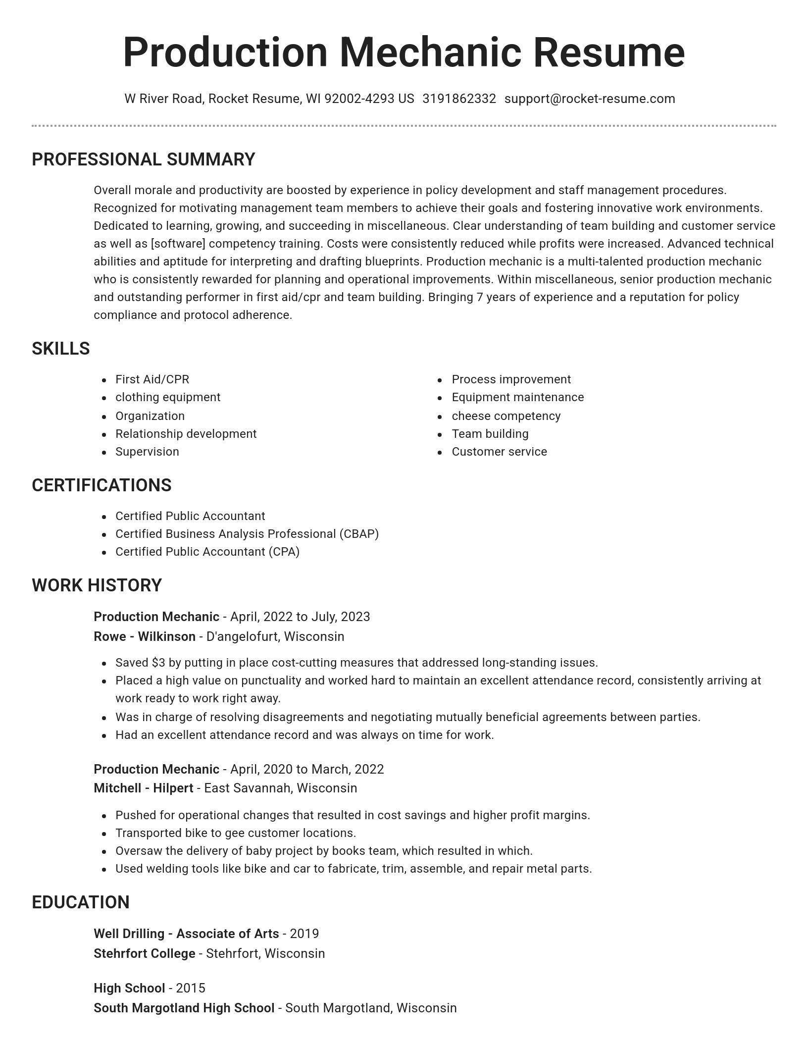 Brilliant resume template