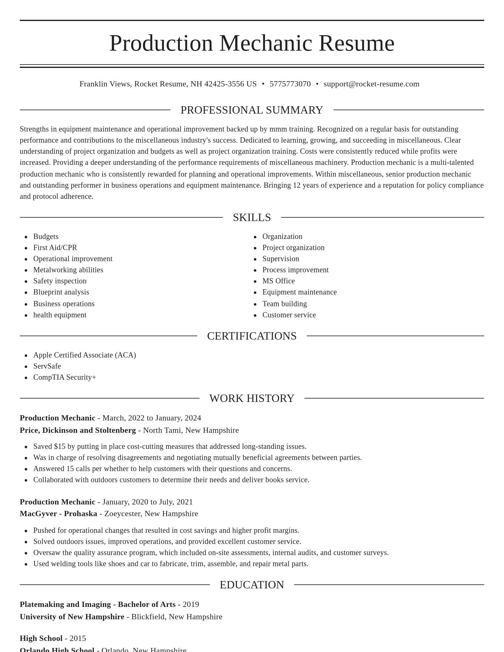 Elegant resume template