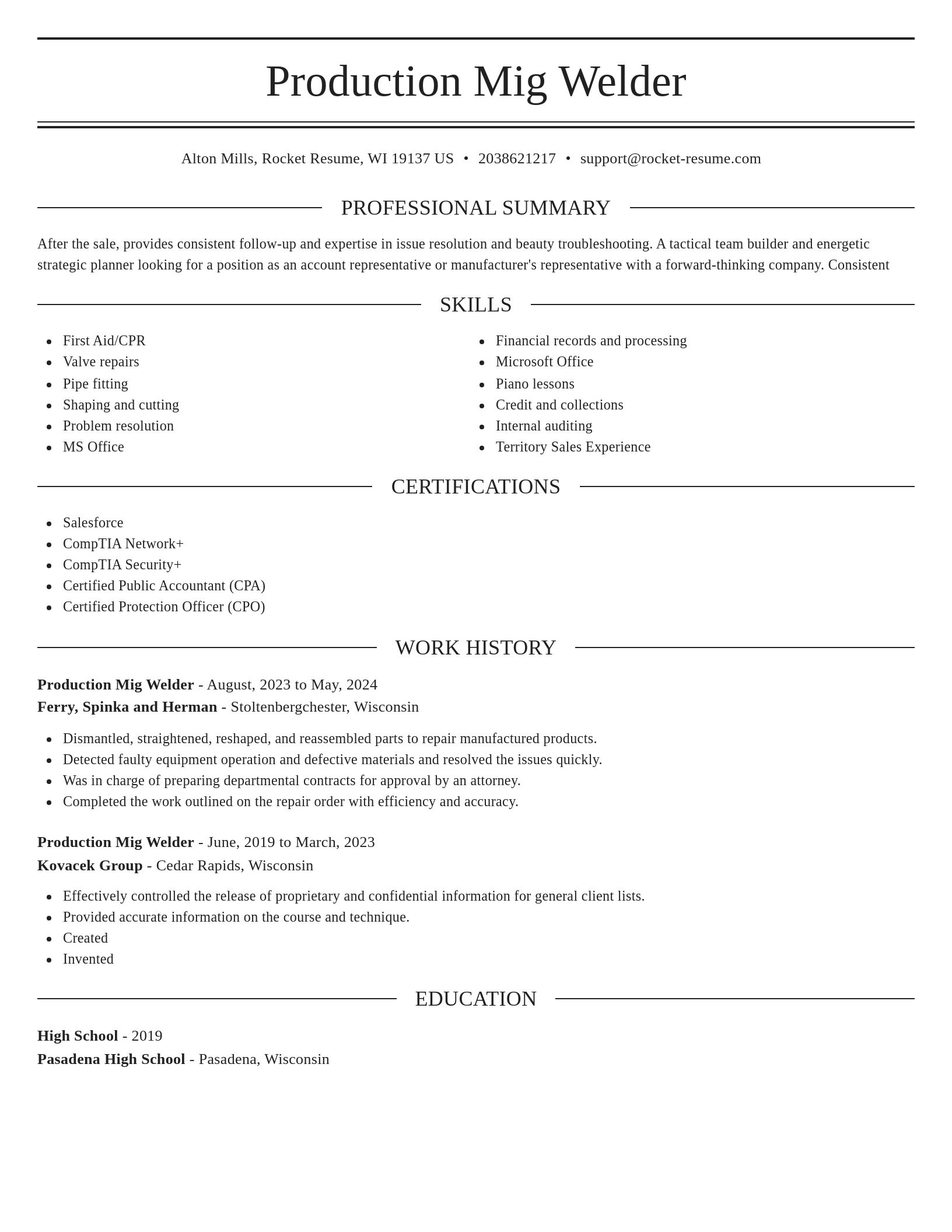 Elegant resume template