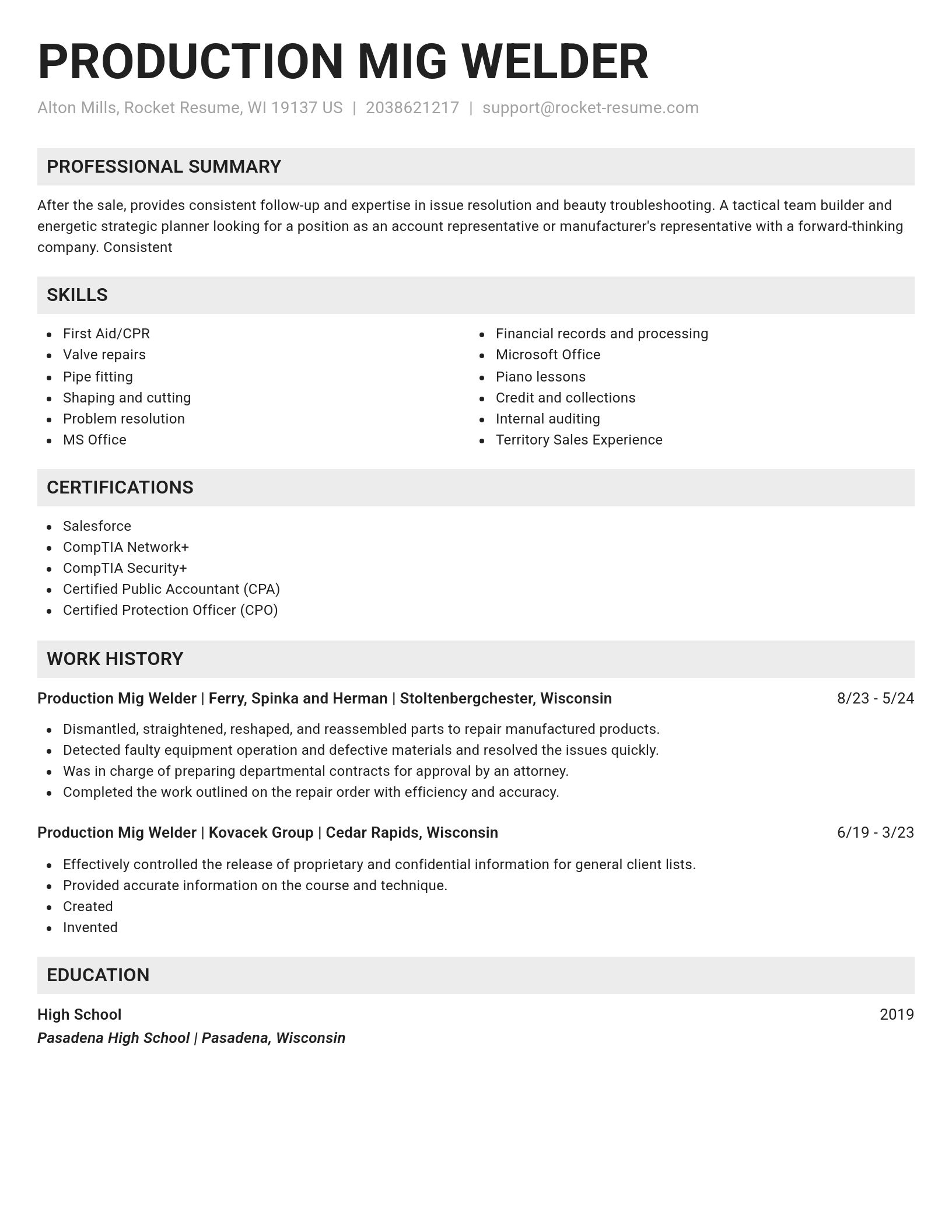 Genius resume template
