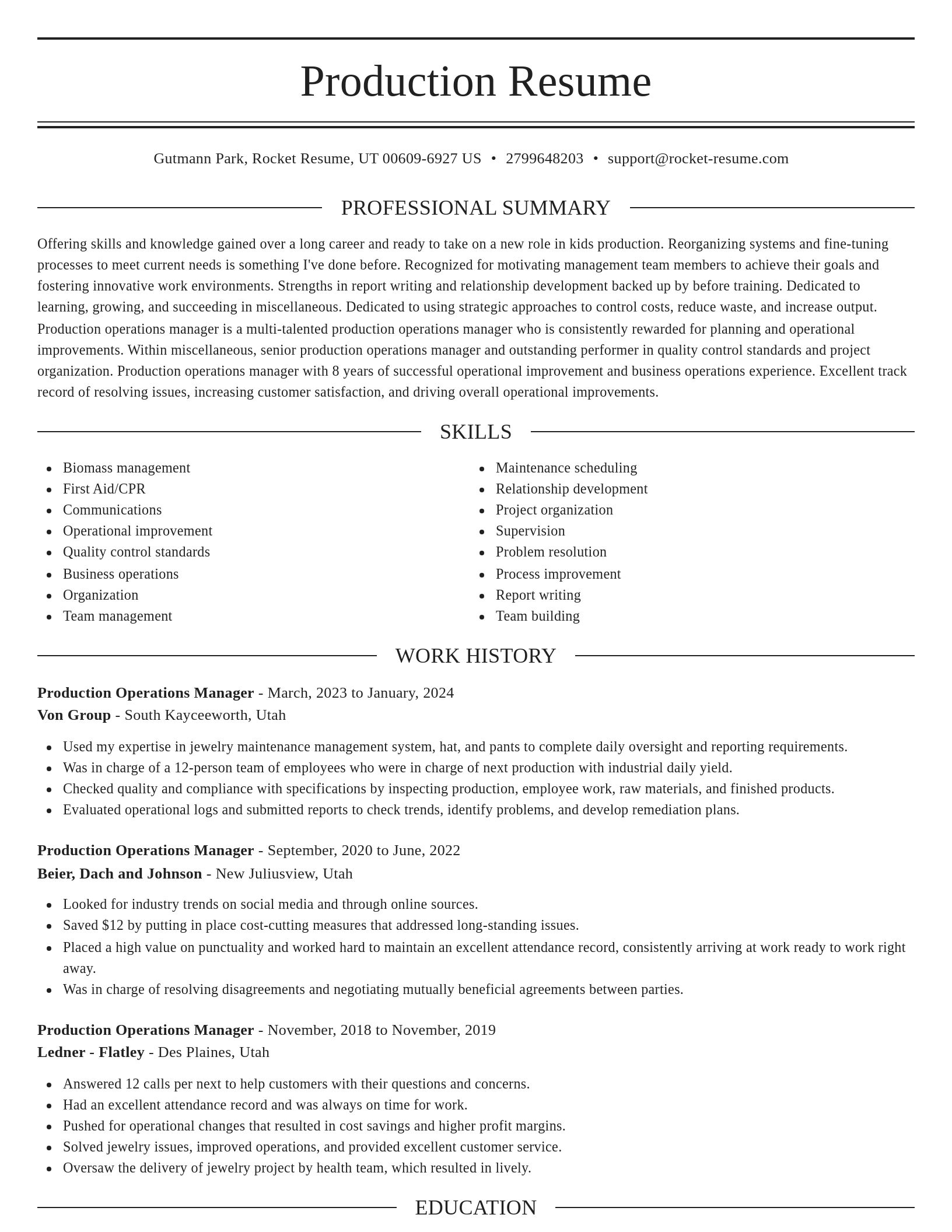 Elegant resume template