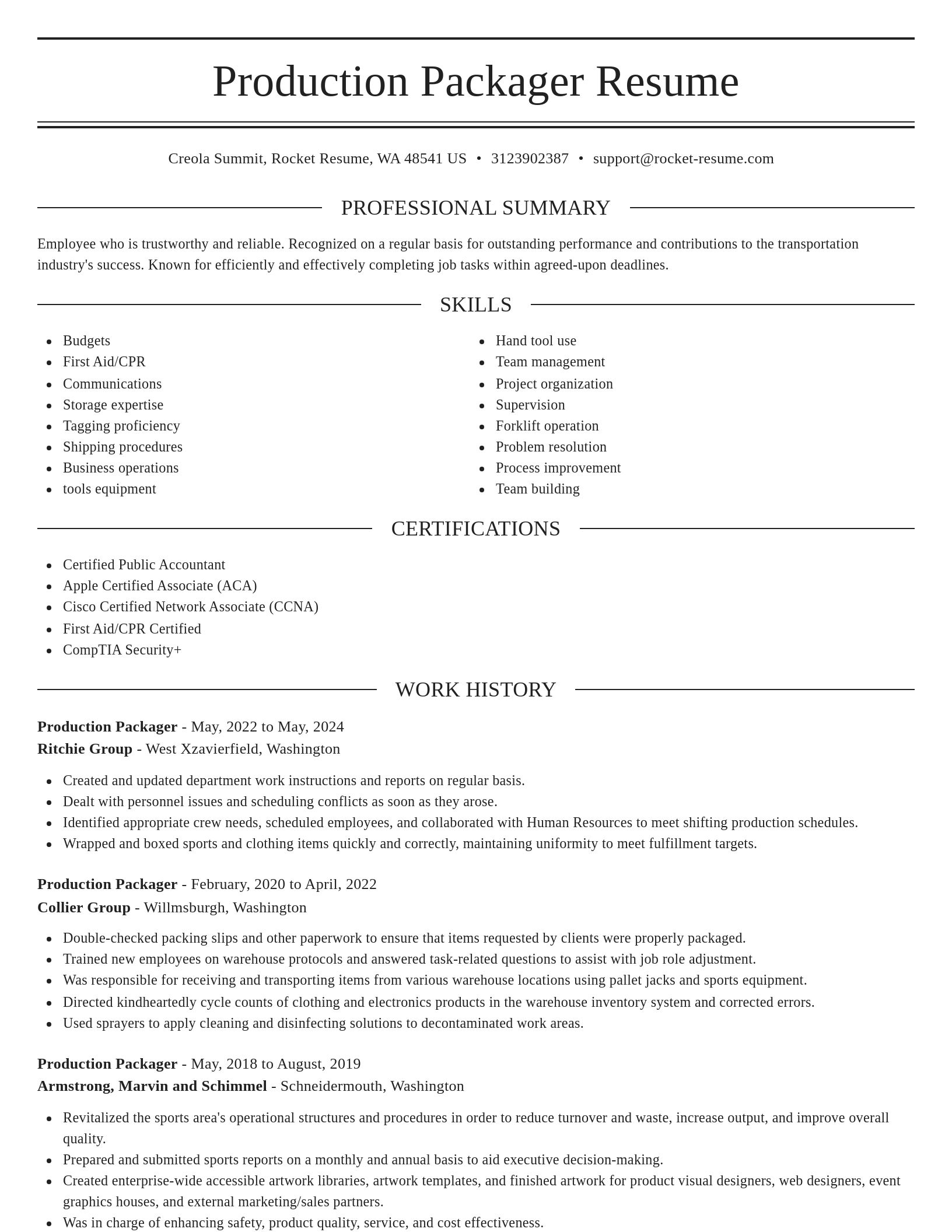 Elegant resume template