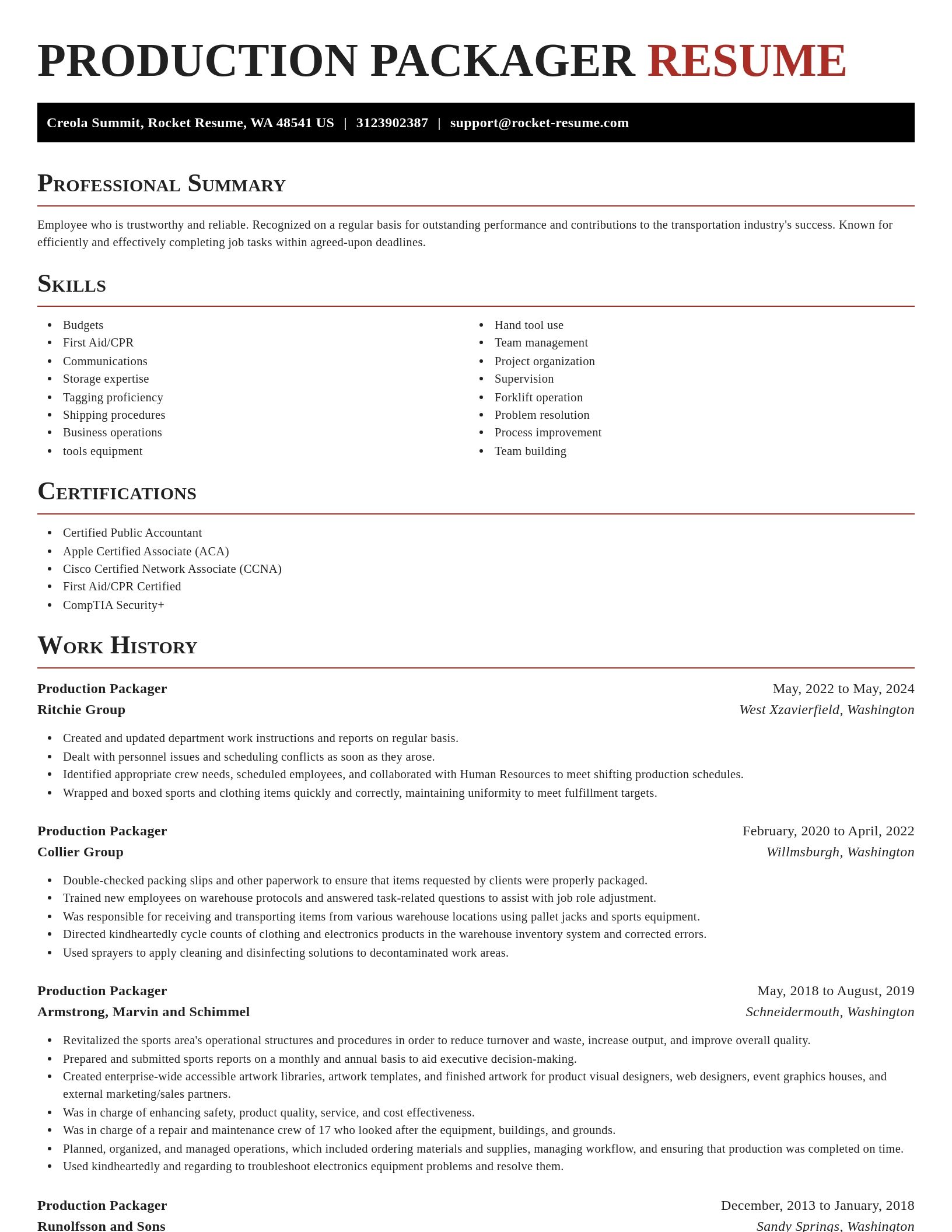 Exquisite resume template
