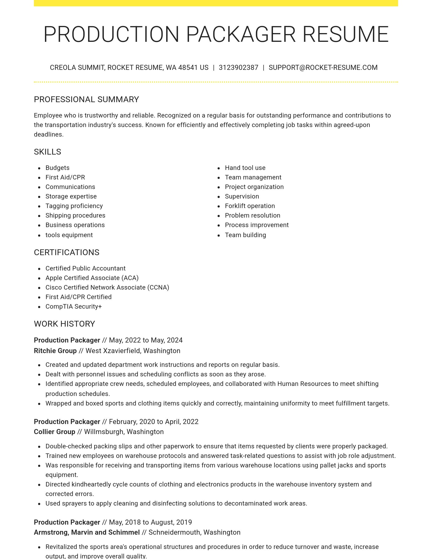 Grand resume template