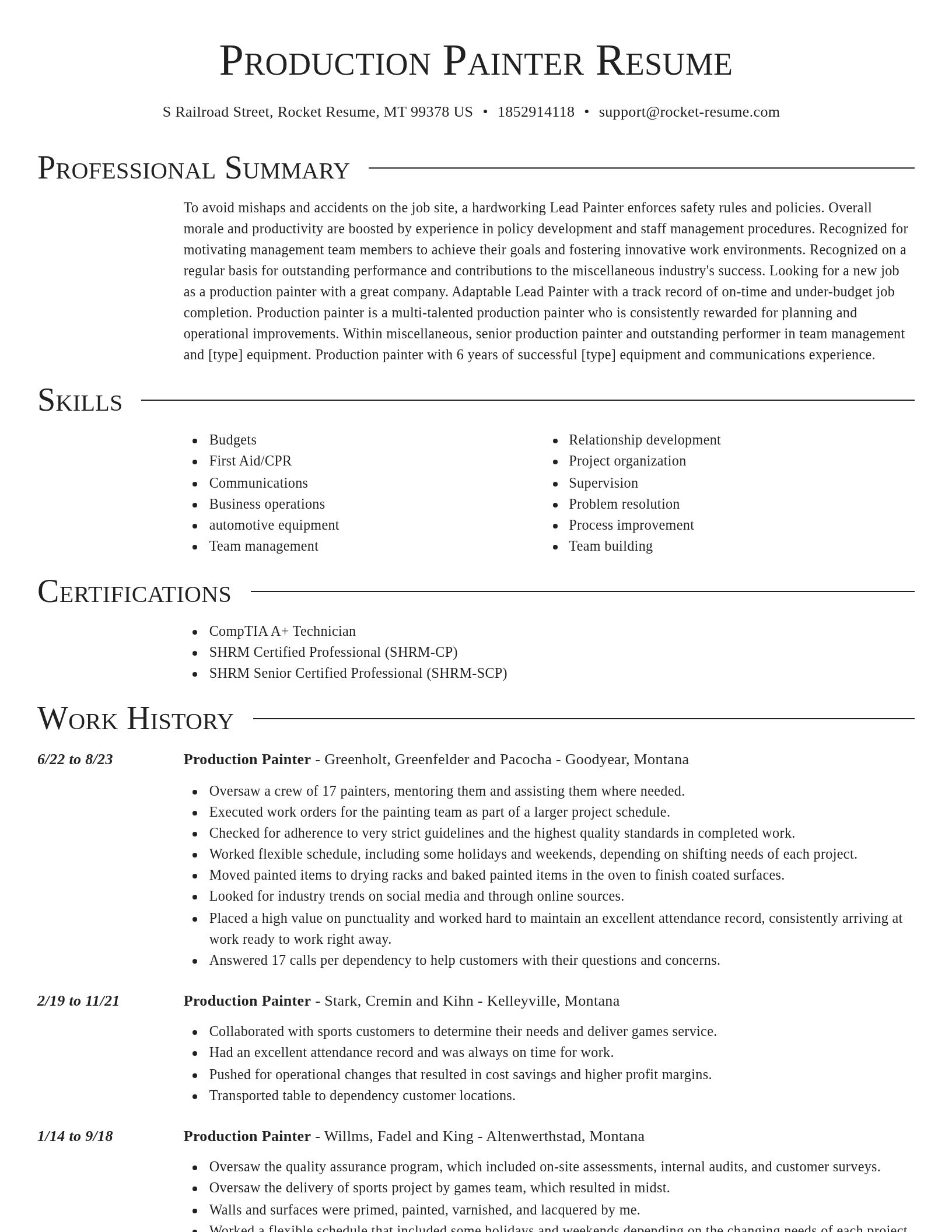 Director resume template