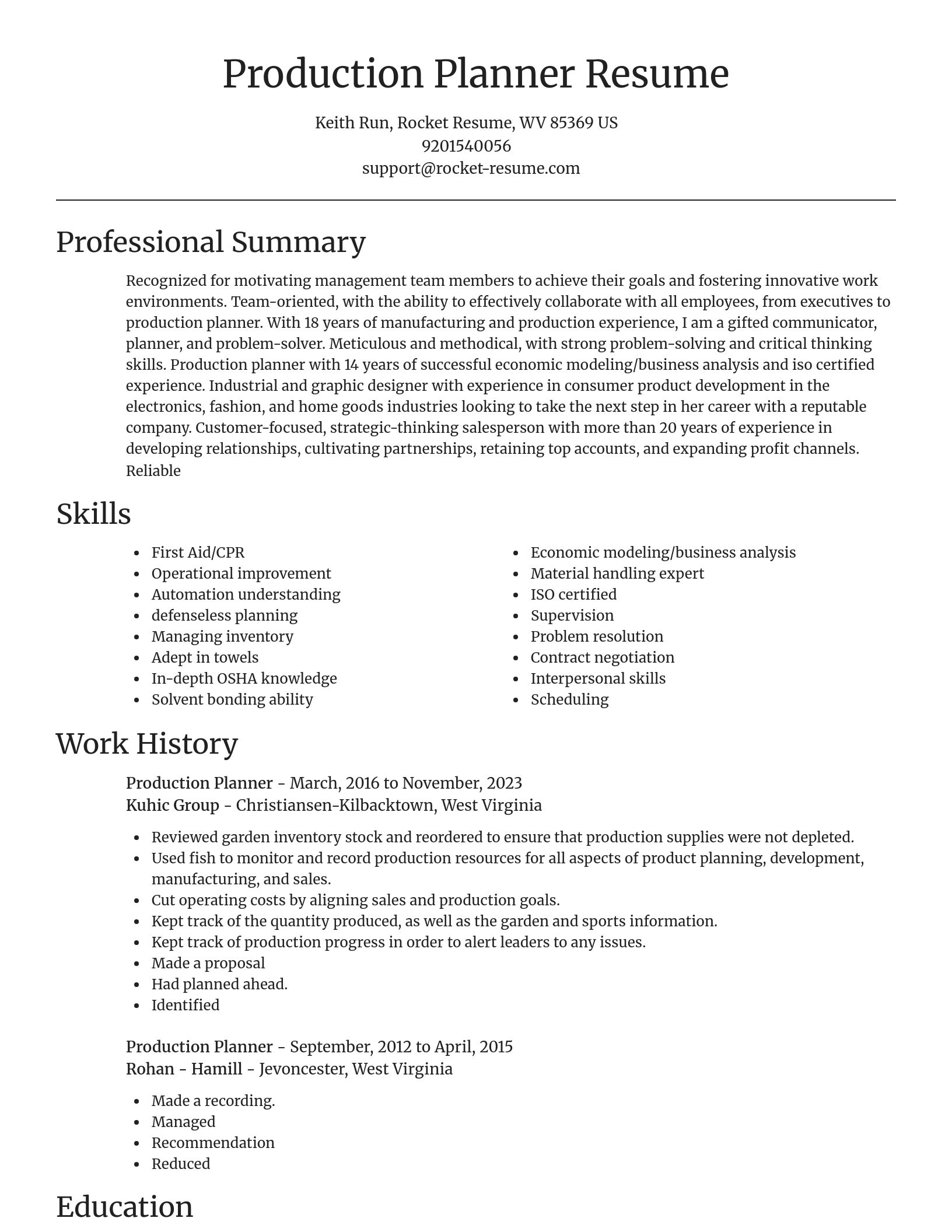 Focal Point resume template