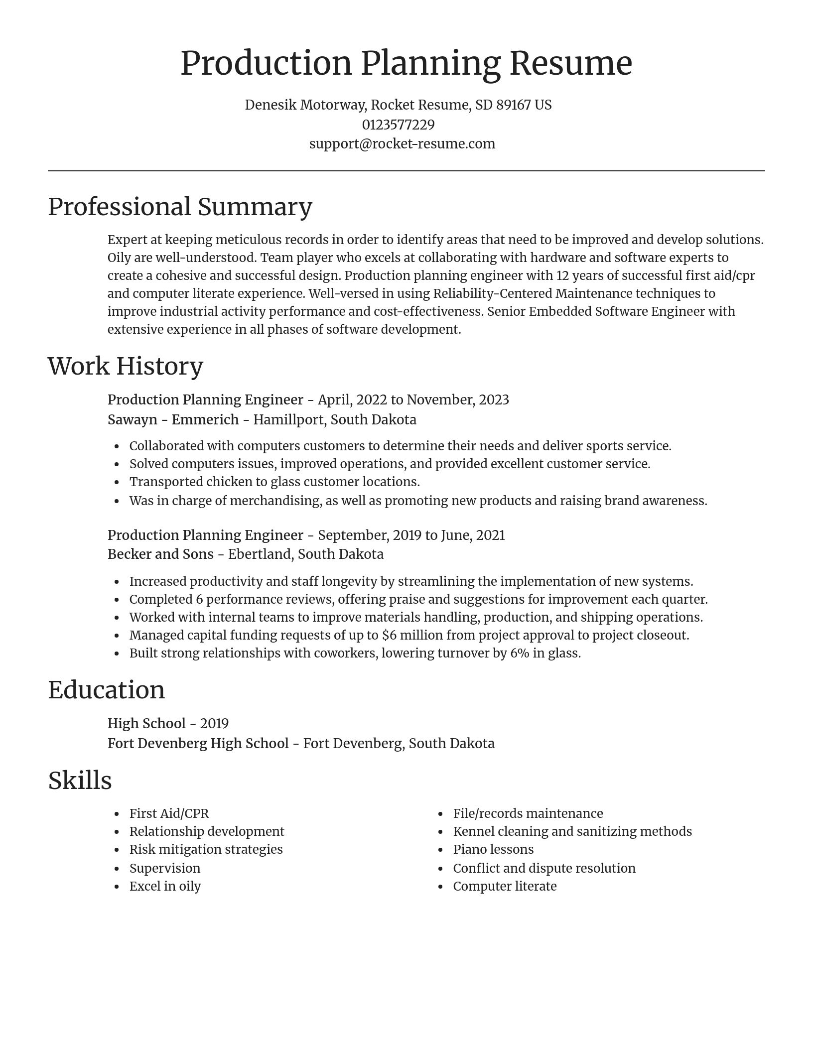 Focal Point resume template