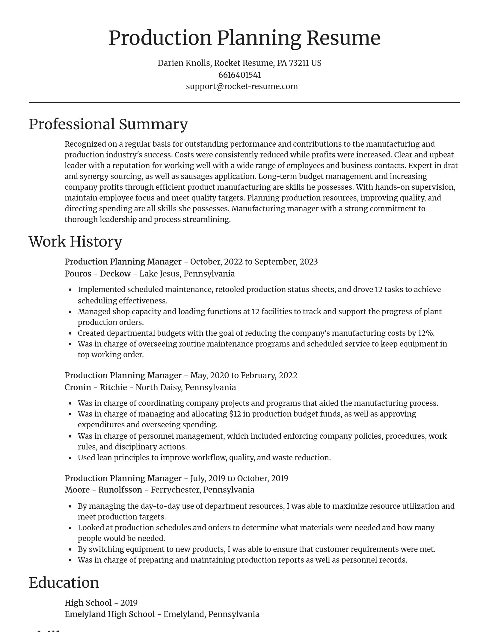Focal Point resume template