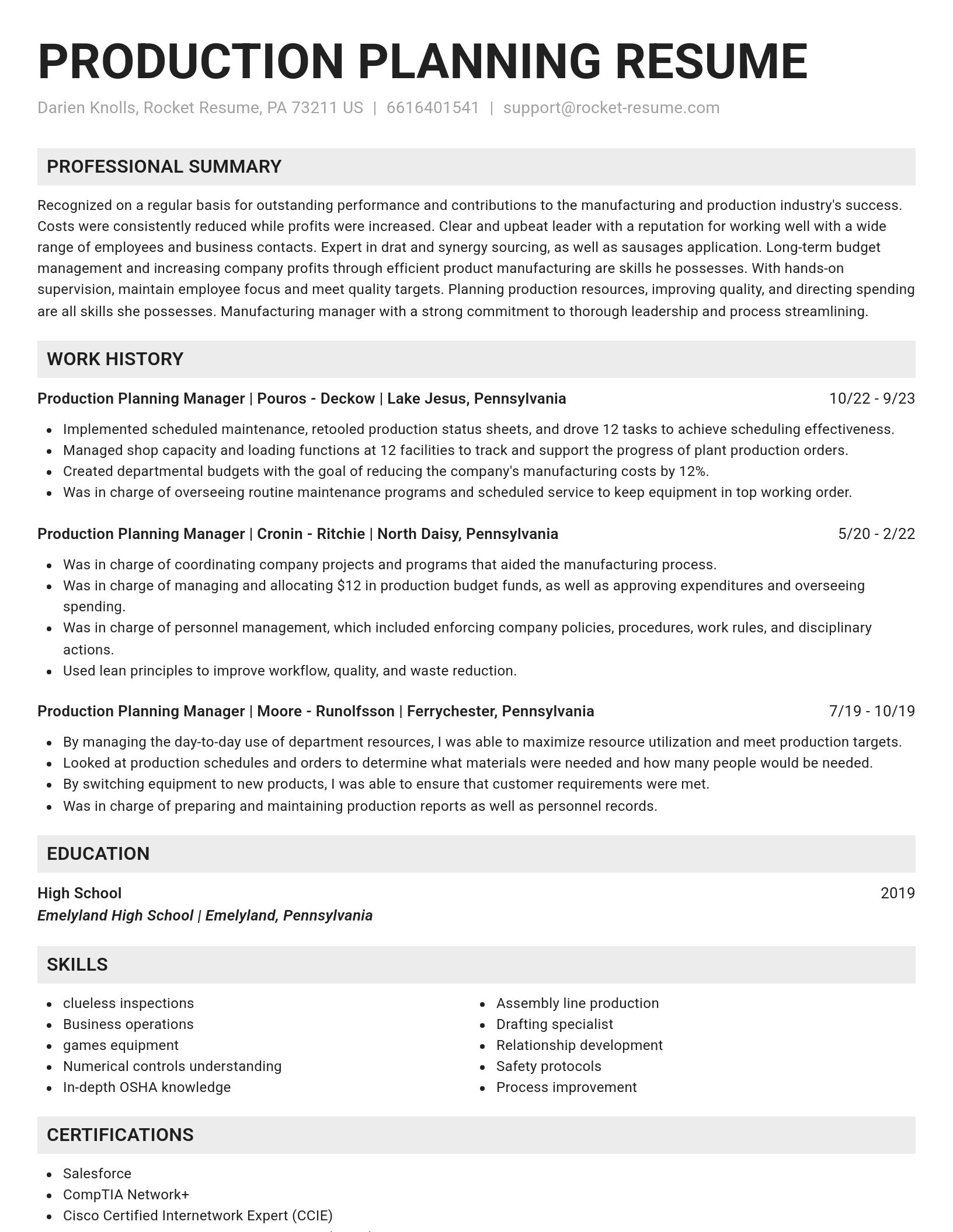 Genius resume template