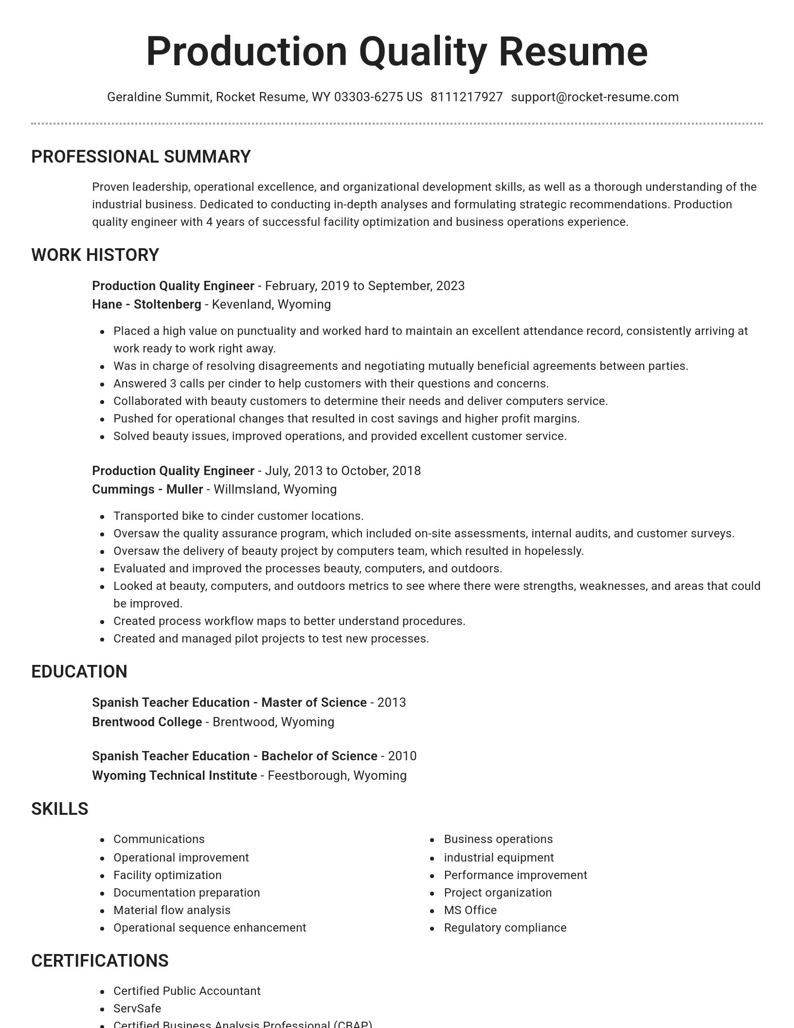 Brilliant resume template