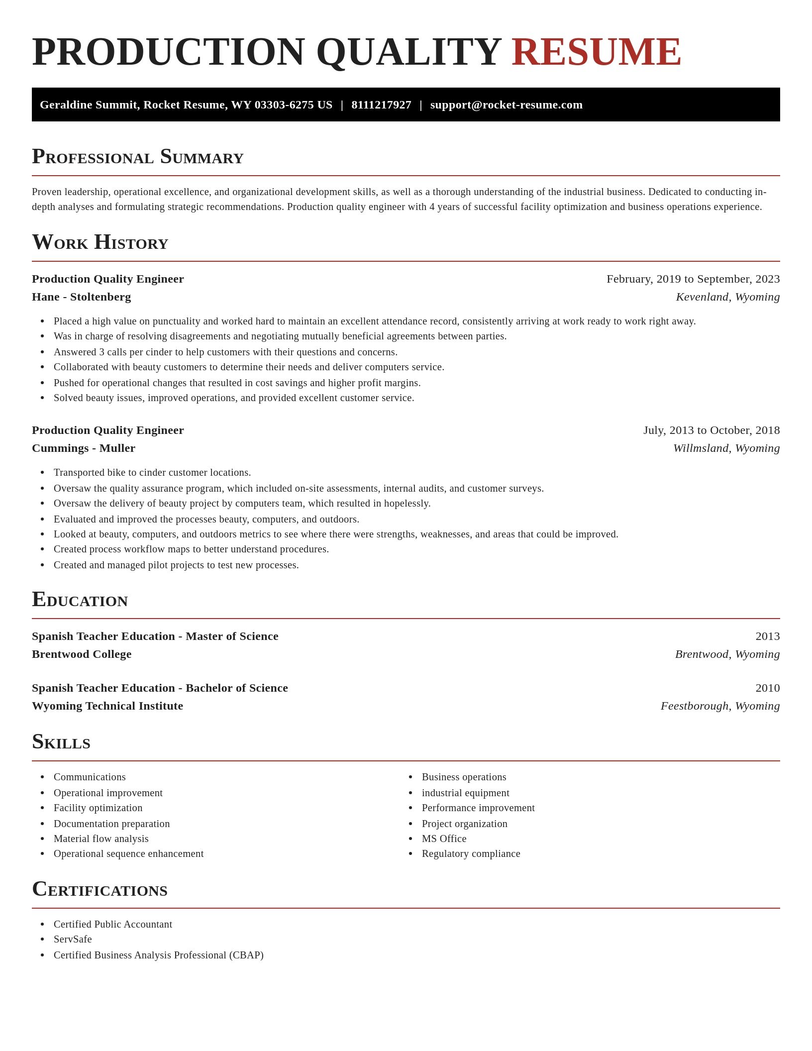 Exquisite resume template