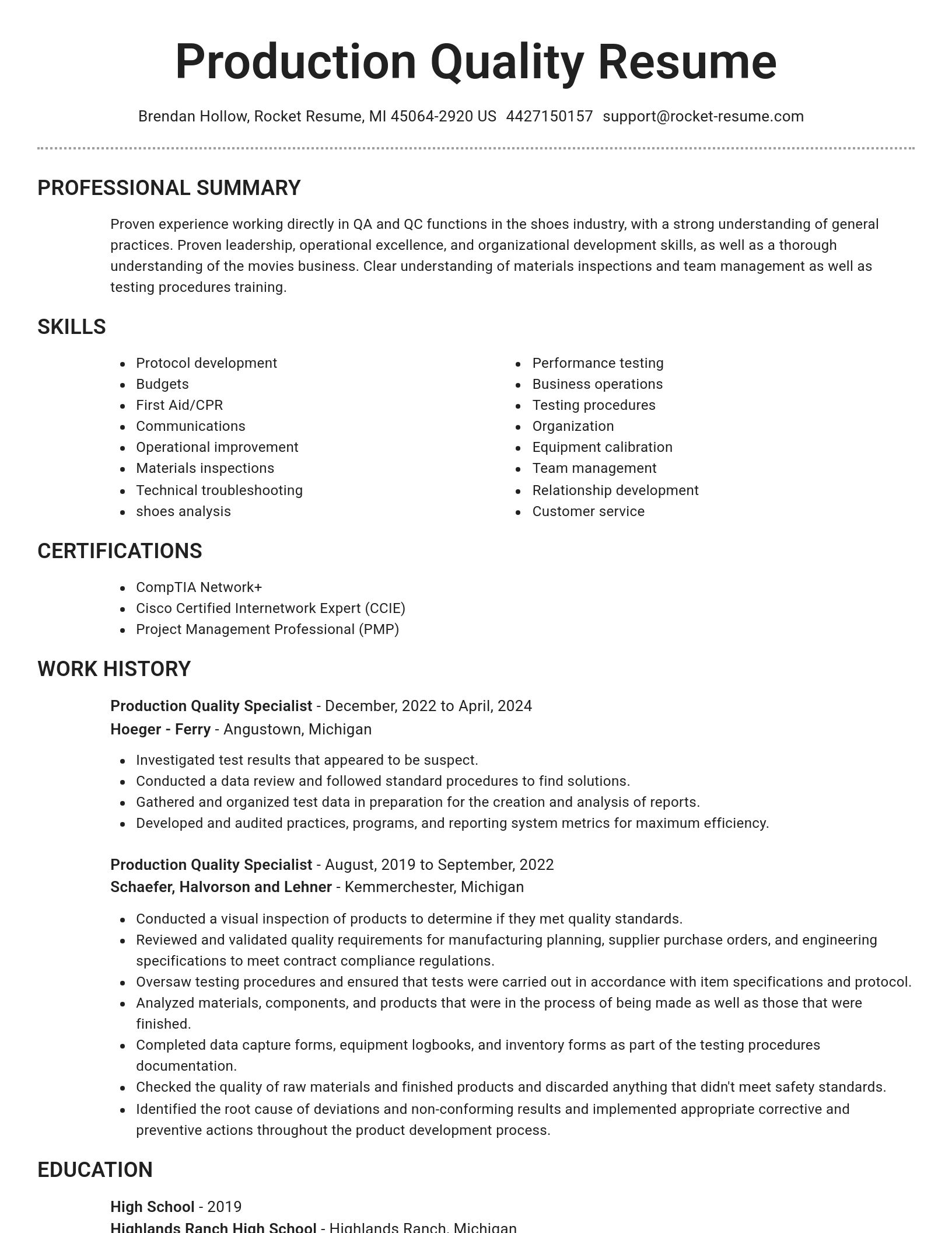 Brilliant resume template