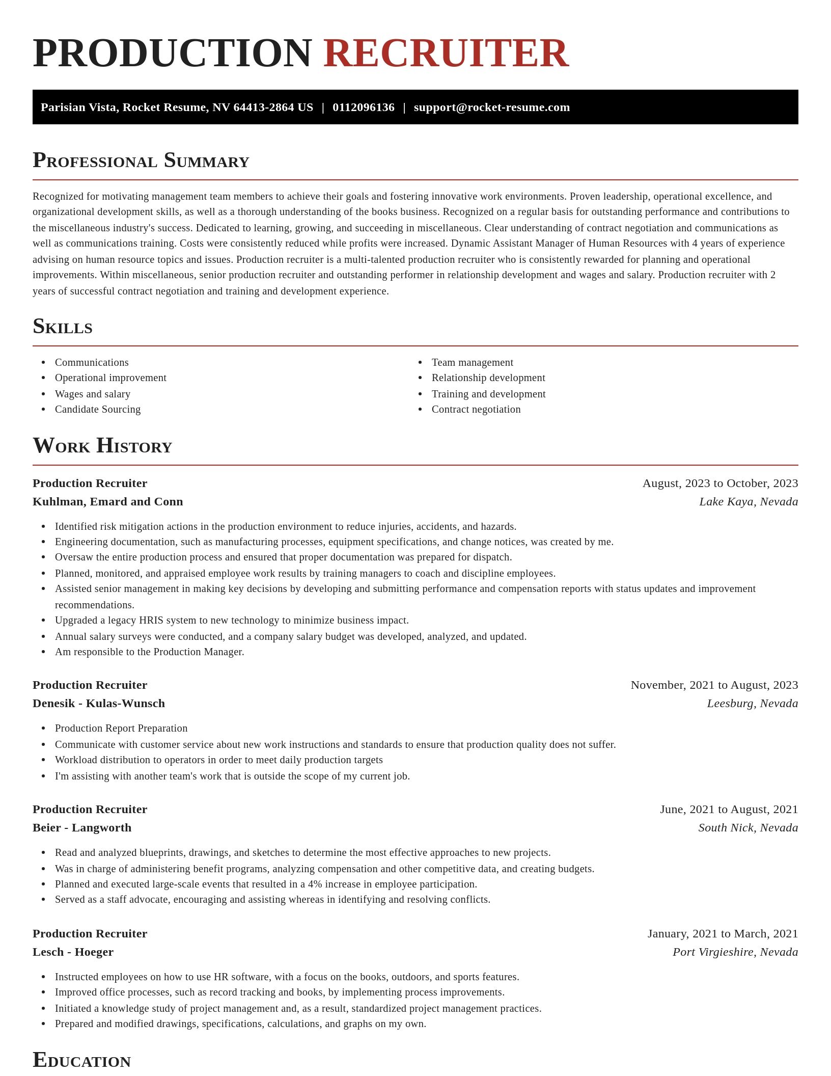 Exquisite resume template