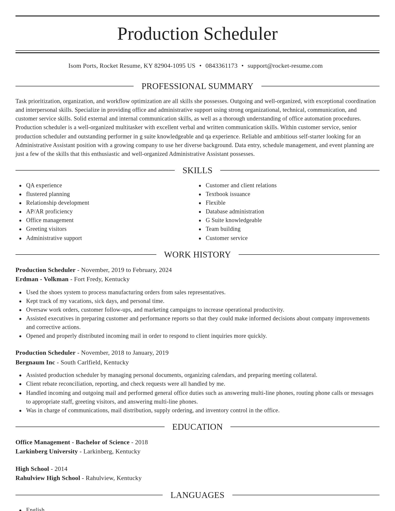 Elegant resume template