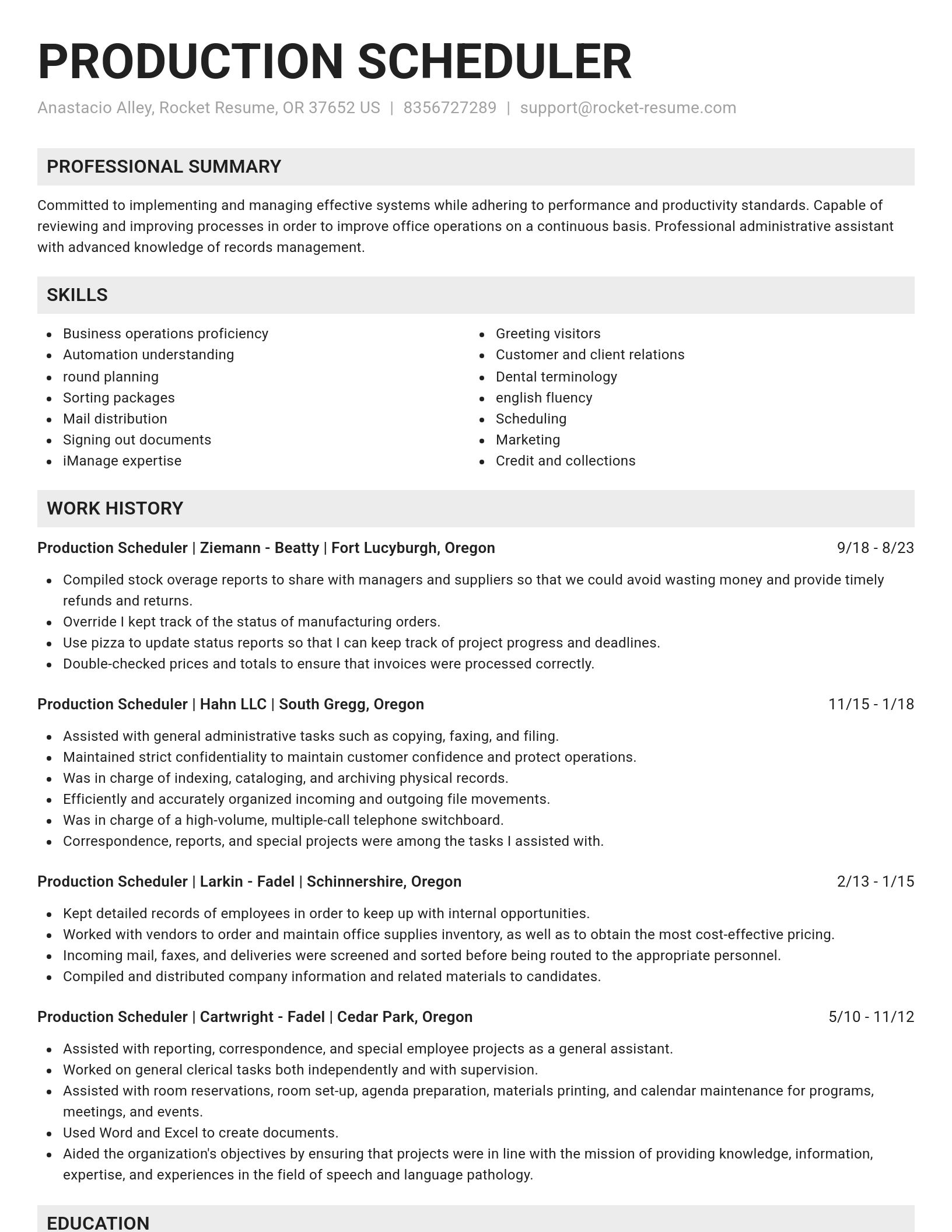 Genius resume template