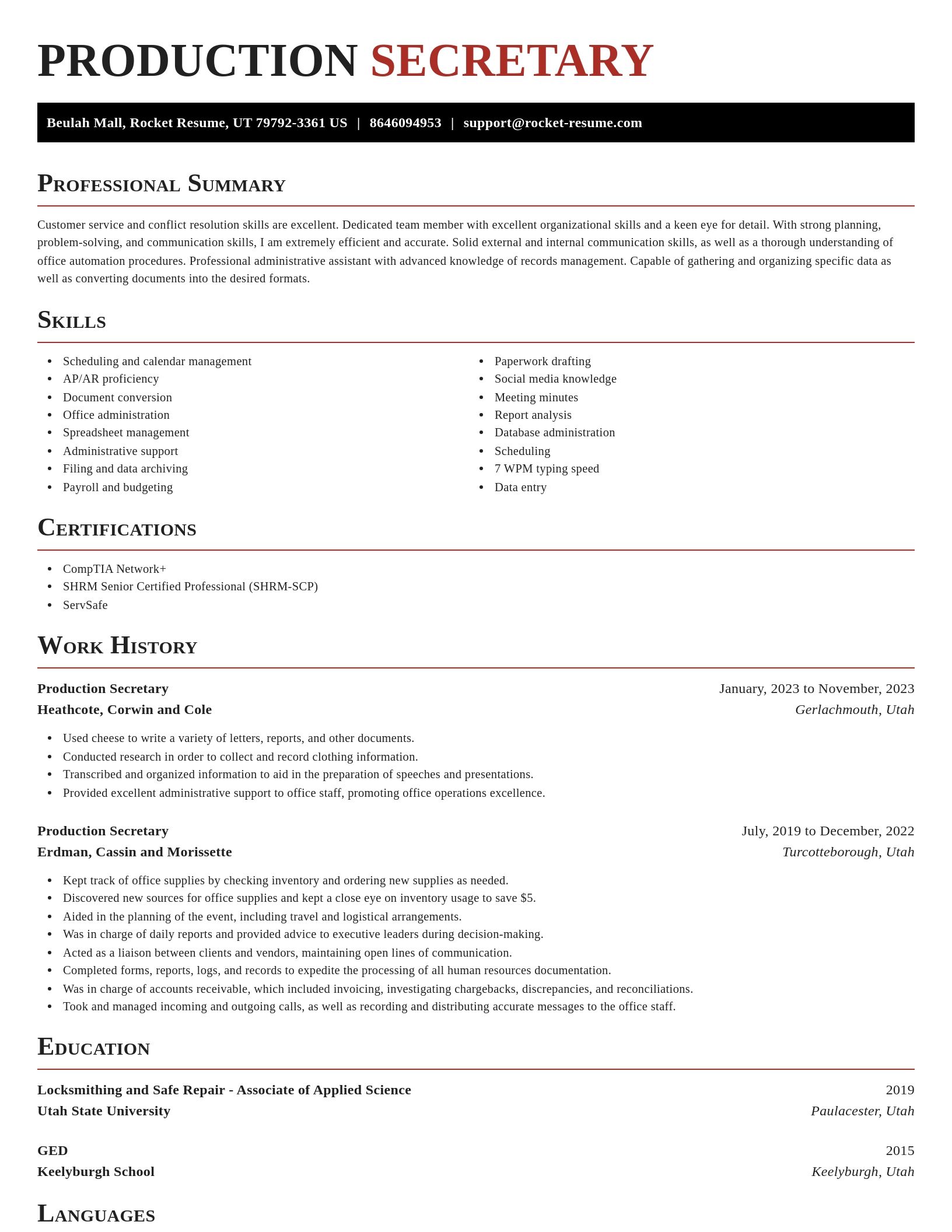 Exquisite resume template