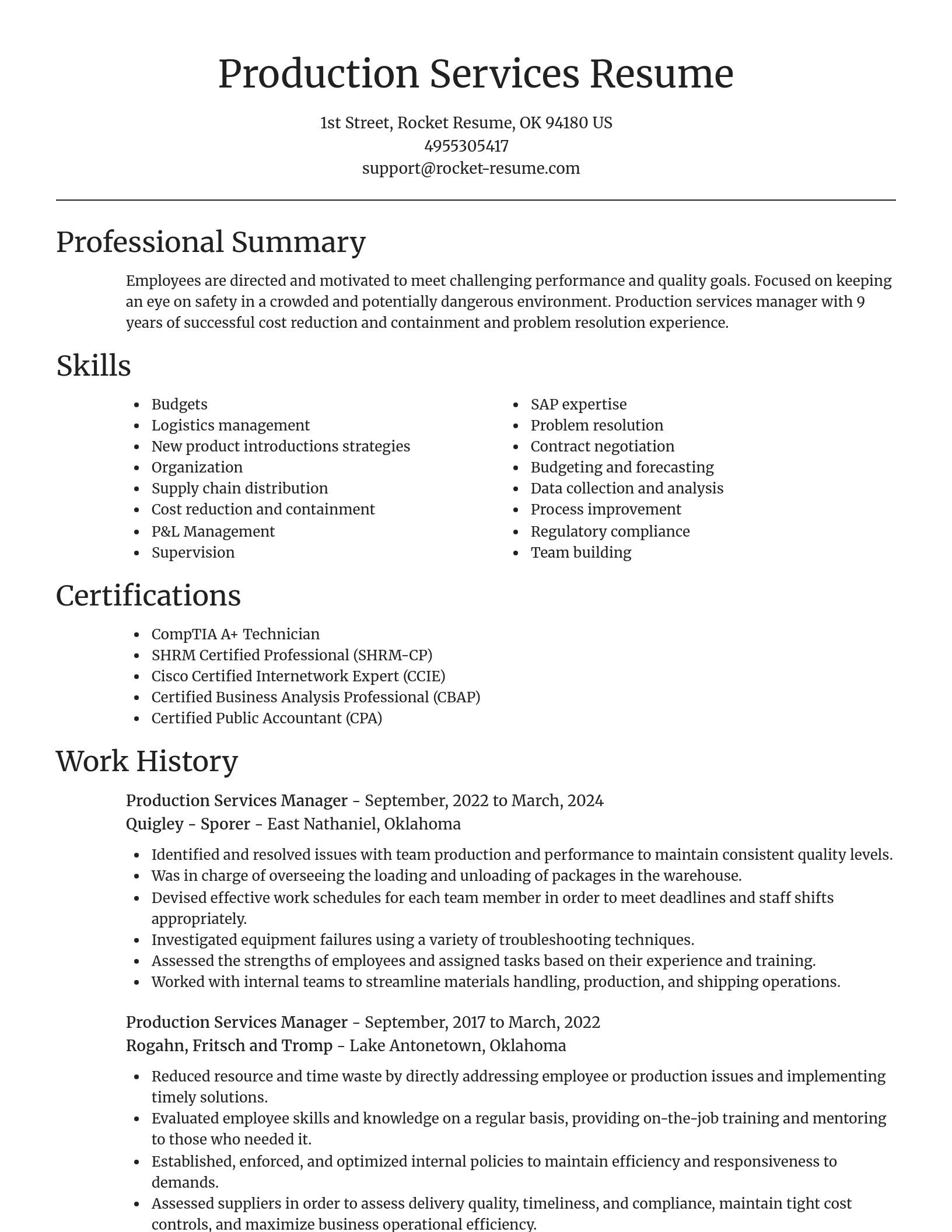 Focal Point resume template
