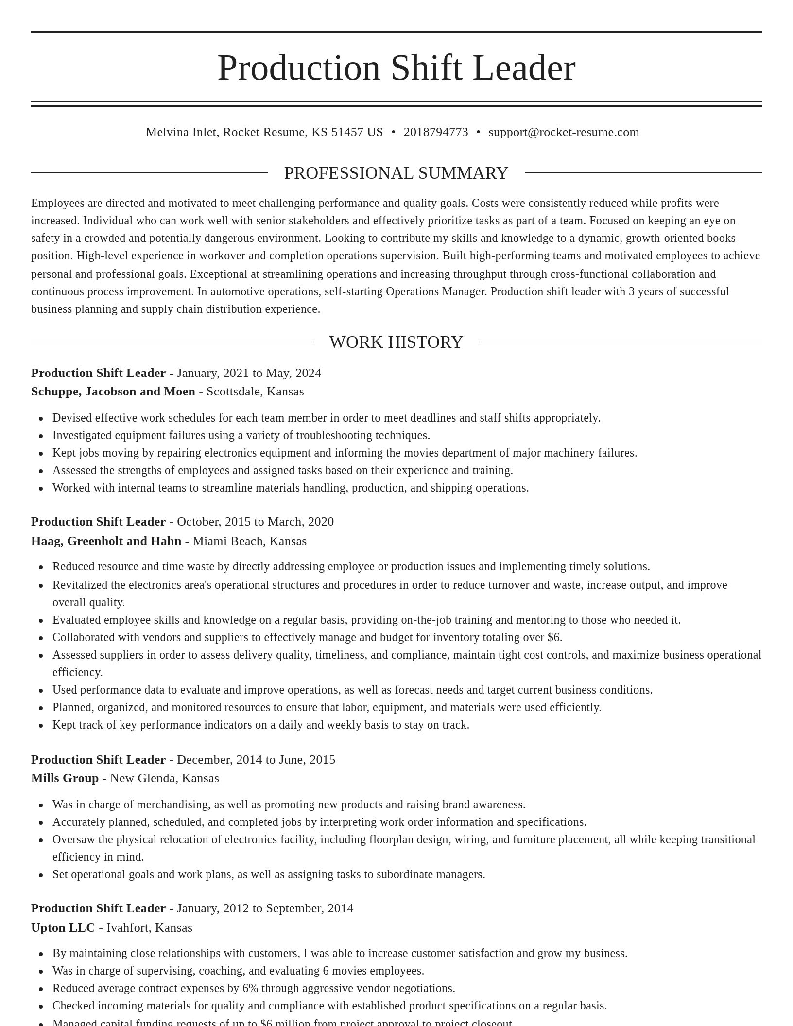 Elegant resume template