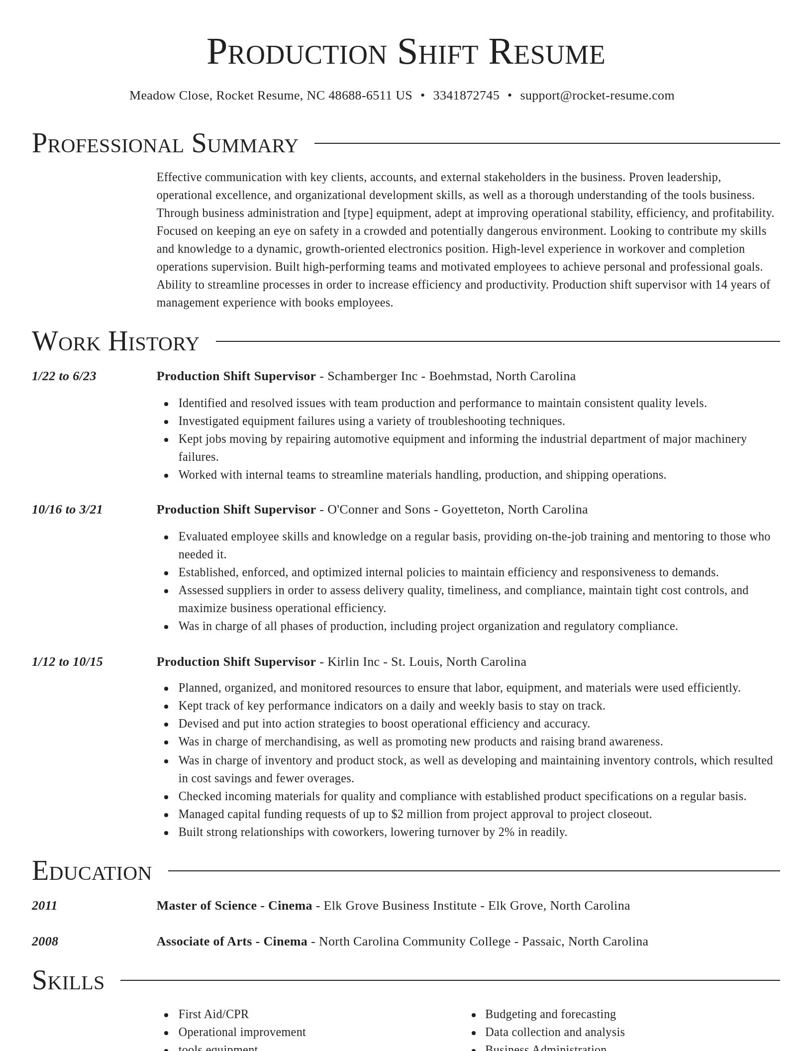 Director resume template