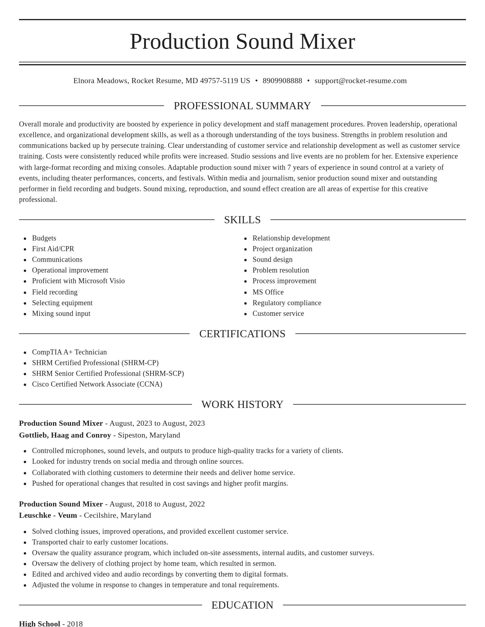 Elegant resume template